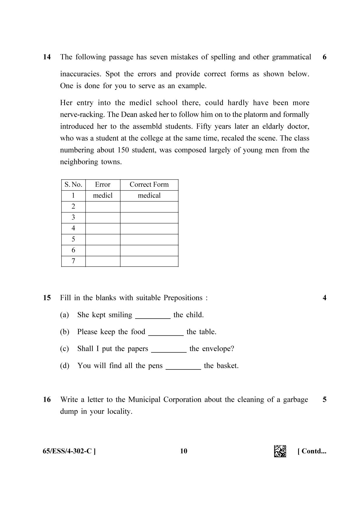 NIOS 2023 Class 12 English (ESS) Question Paper - Page 34