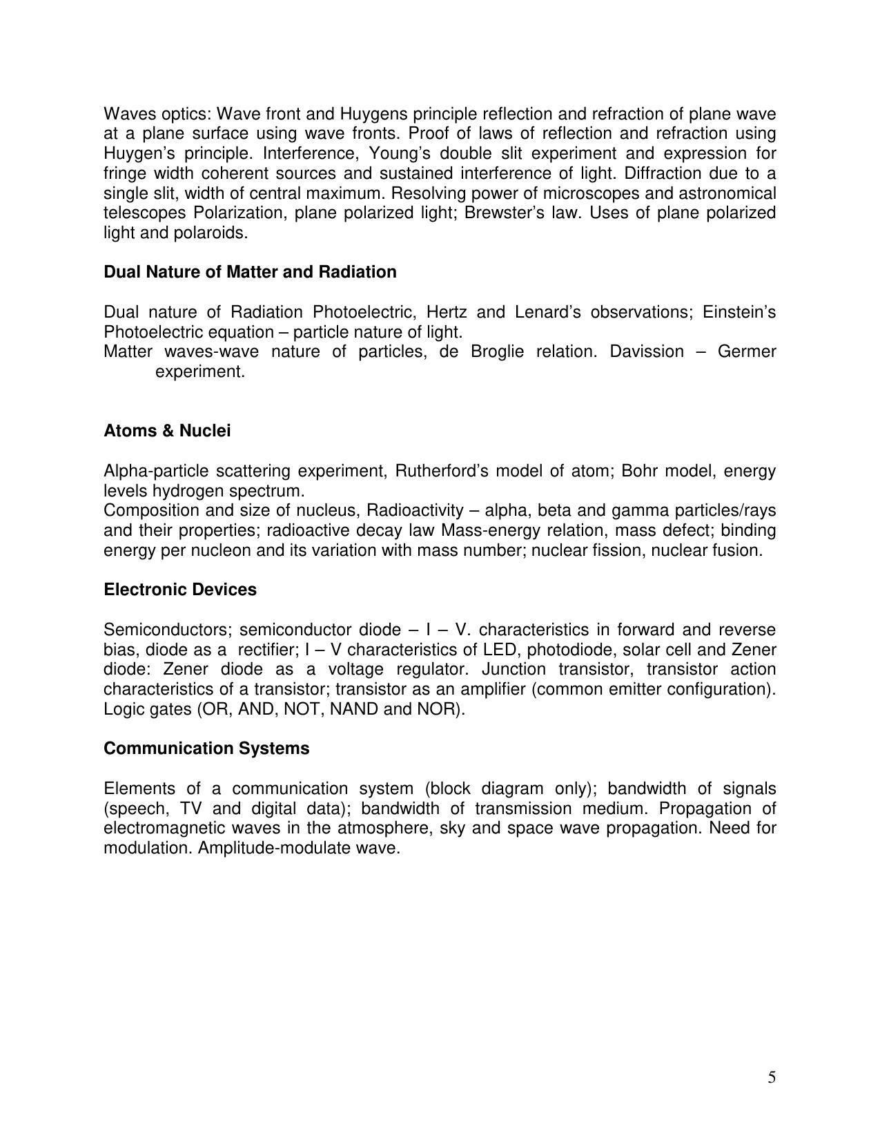 AMU Entrance Exam: P.G. Advance Diploma in Solar Engineering & Management Syllabus - Page 5