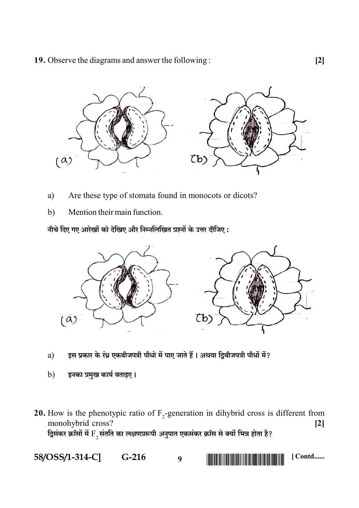NIOS April 2019 Class 12 Biology (SET C) Question Paper - Page 9