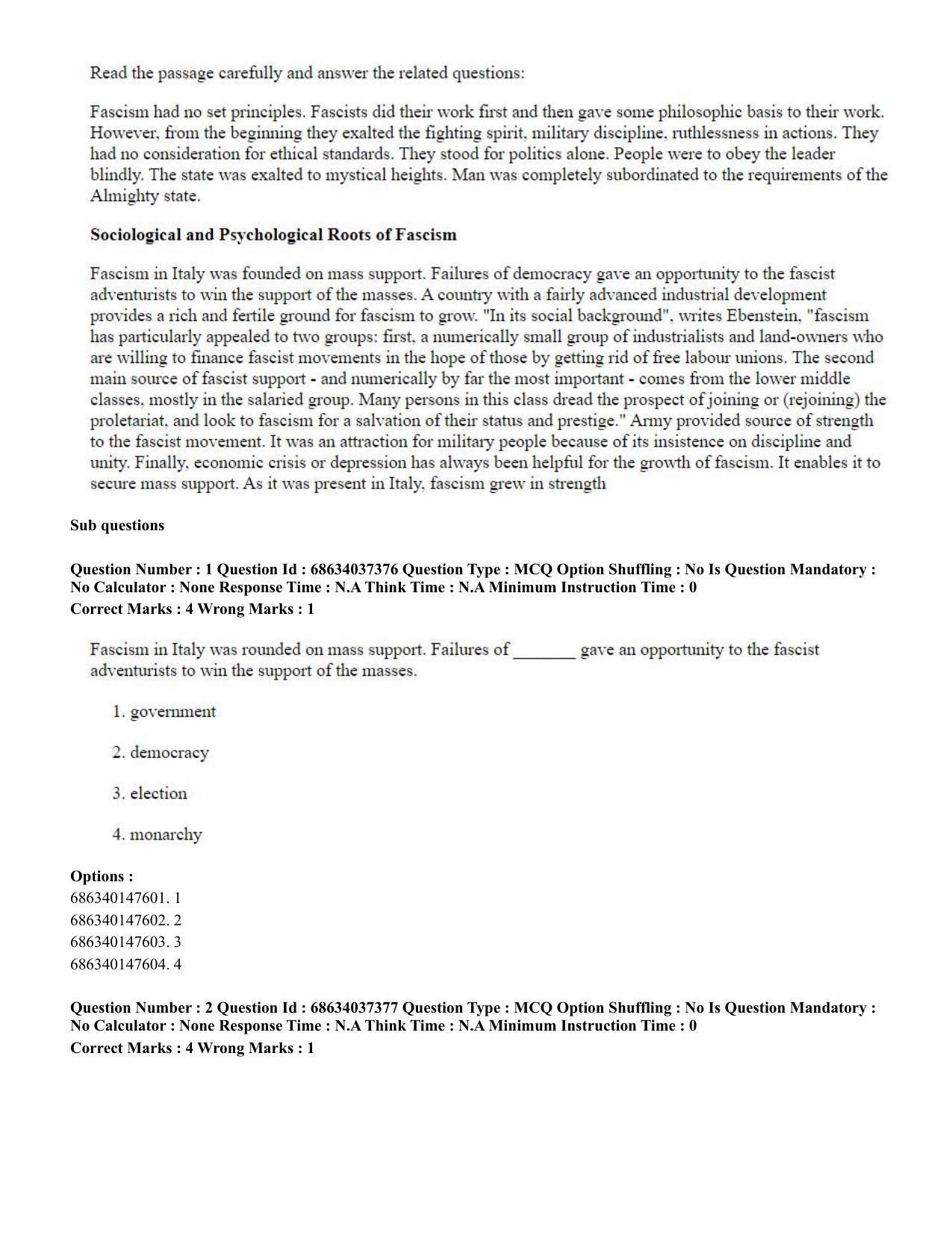CUET PG 2023: COQP01 – Agri-Business Management Eng-Shift 3 (23-06-2023) Question Paper - Page 2
