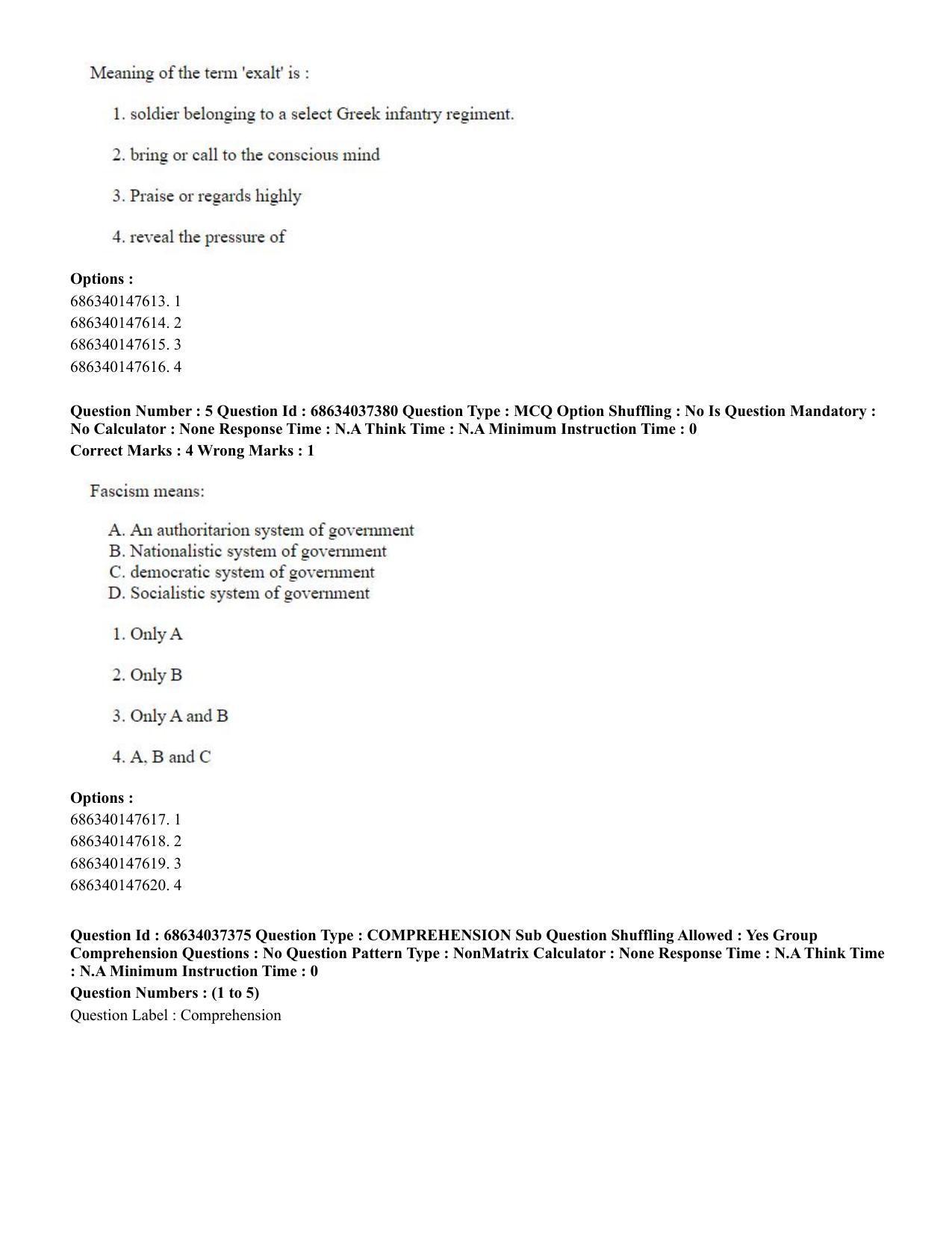 CUET PG 2023: COQP01 – Agri-Business Management Eng-Shift 3 (23-06-2023) Question Paper - Page 4