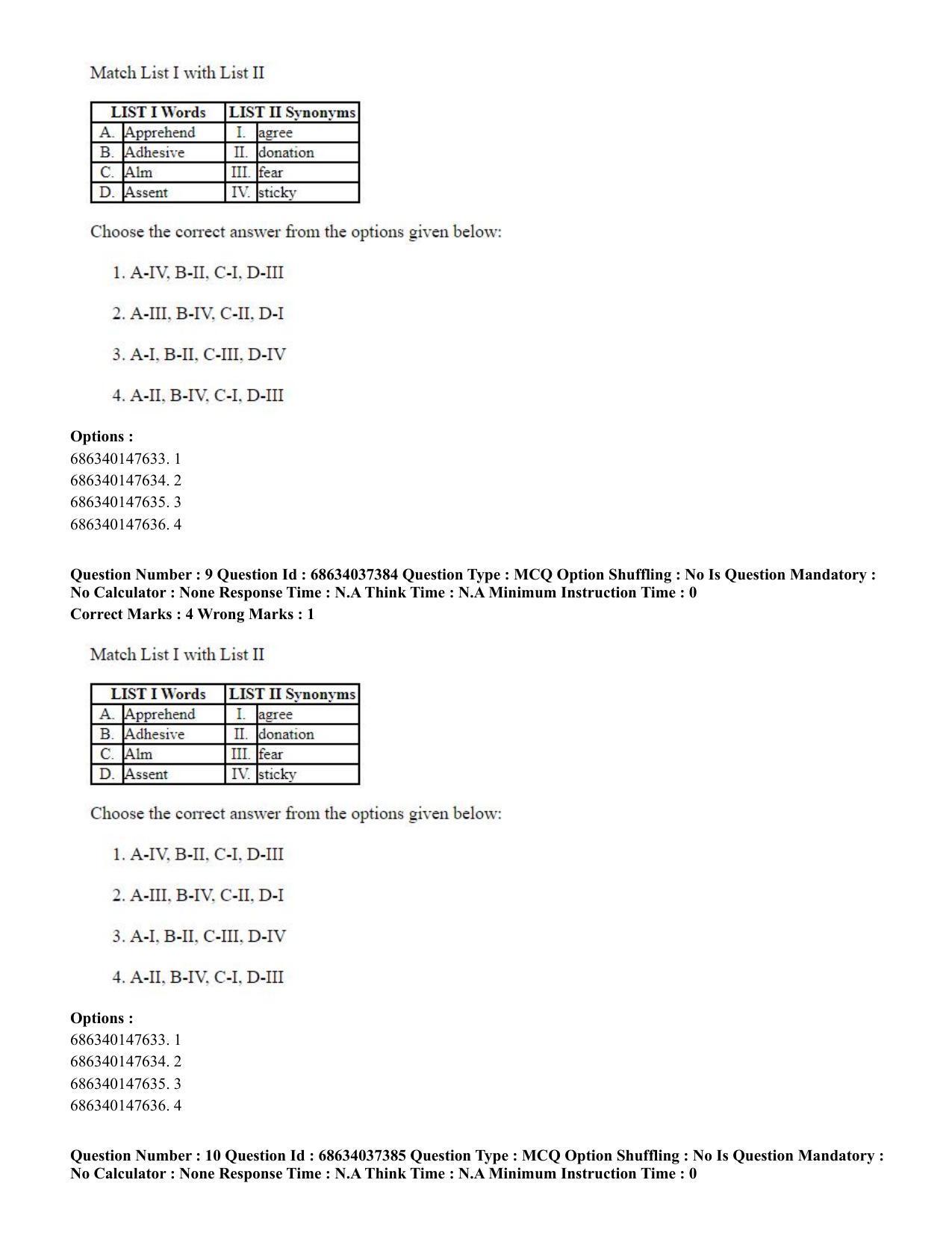 CUET PG 2023: COQP01 – Agri-Business Management Eng-Shift 3 (23-06-2023) Question Paper - Page 11