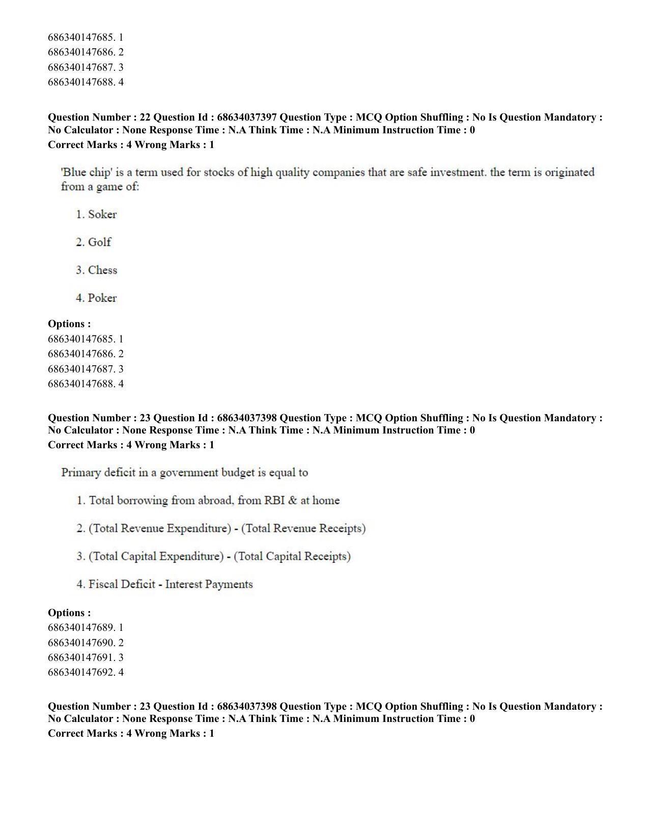 CUET PG 2023: COQP01 – Agri-Business Management Eng-Shift 3 (23-06-2023) Question Paper - Page 23