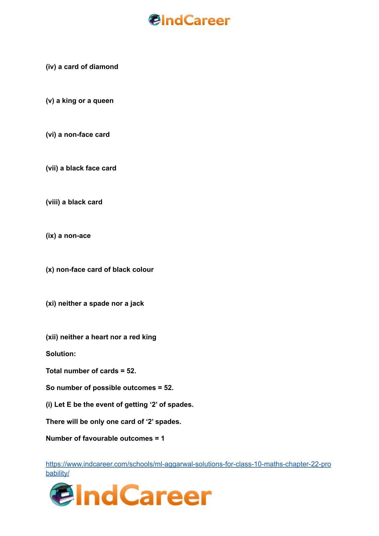 ML Aggarwal Solutions for Class 10 Maths Chapter 22- Probability - Page 40