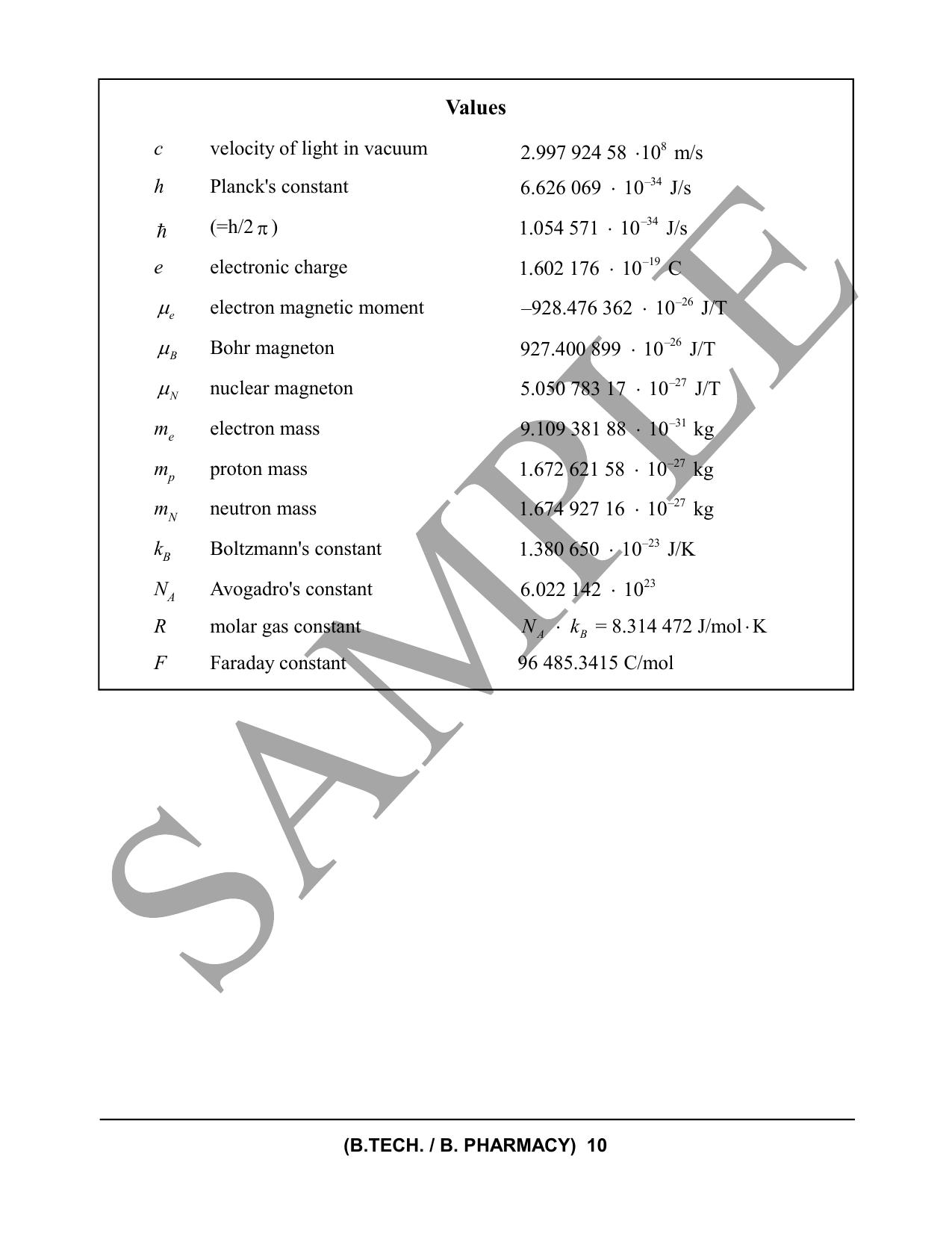 HPCET B. Tech. and B. Pharm. 2023 Sample Paper - Page 10
