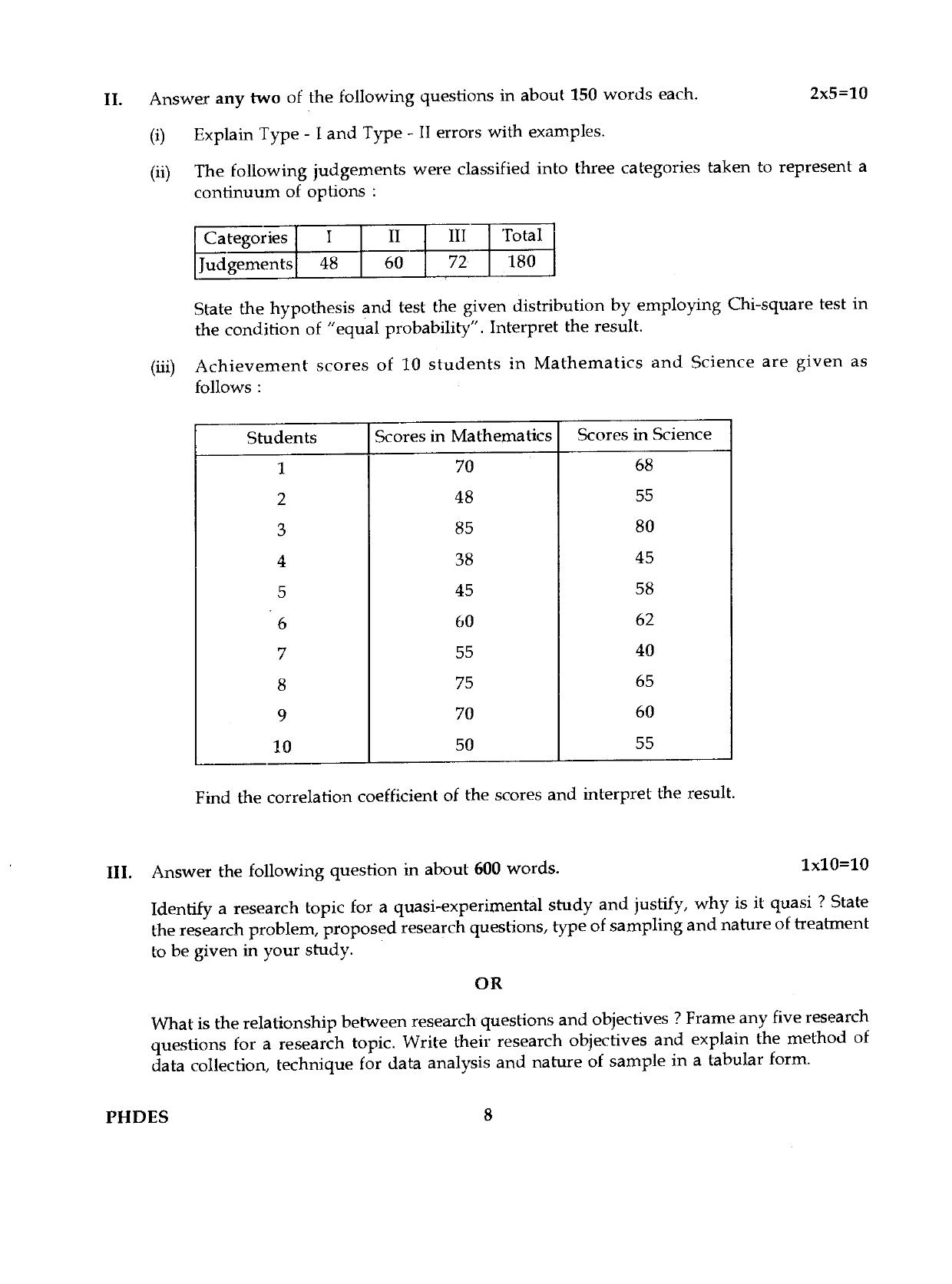 IGNOU PhD Entrance Test Ph.D./M.Phil (Education) 2019 Question Paper - Page 8