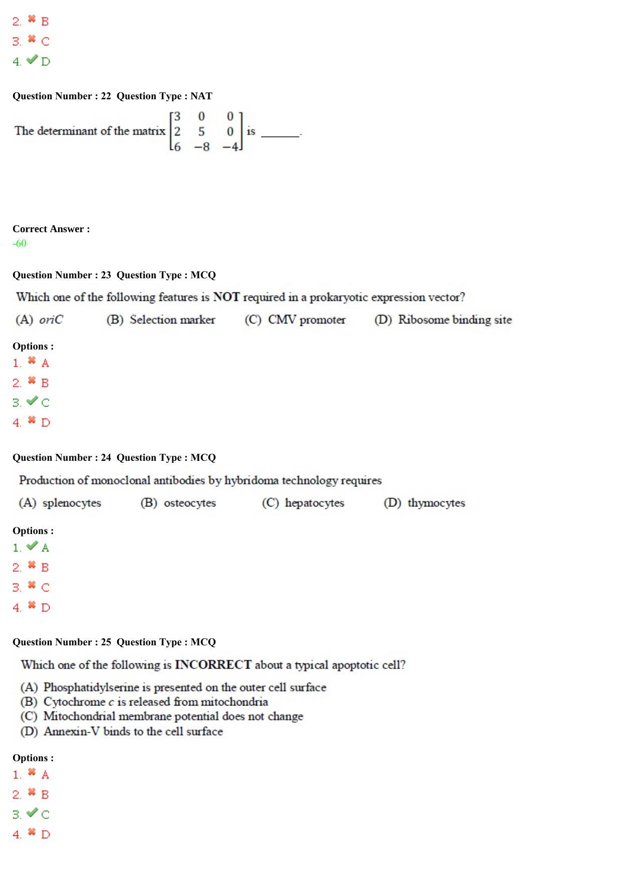 GATE 2015 Biotechnology (BT) Question Paper with Answer Key - Page 7