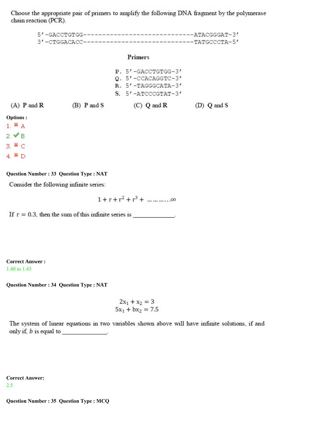 GATE 2015 Biotechnology (BT) Question Paper with Answer Key - Page 10