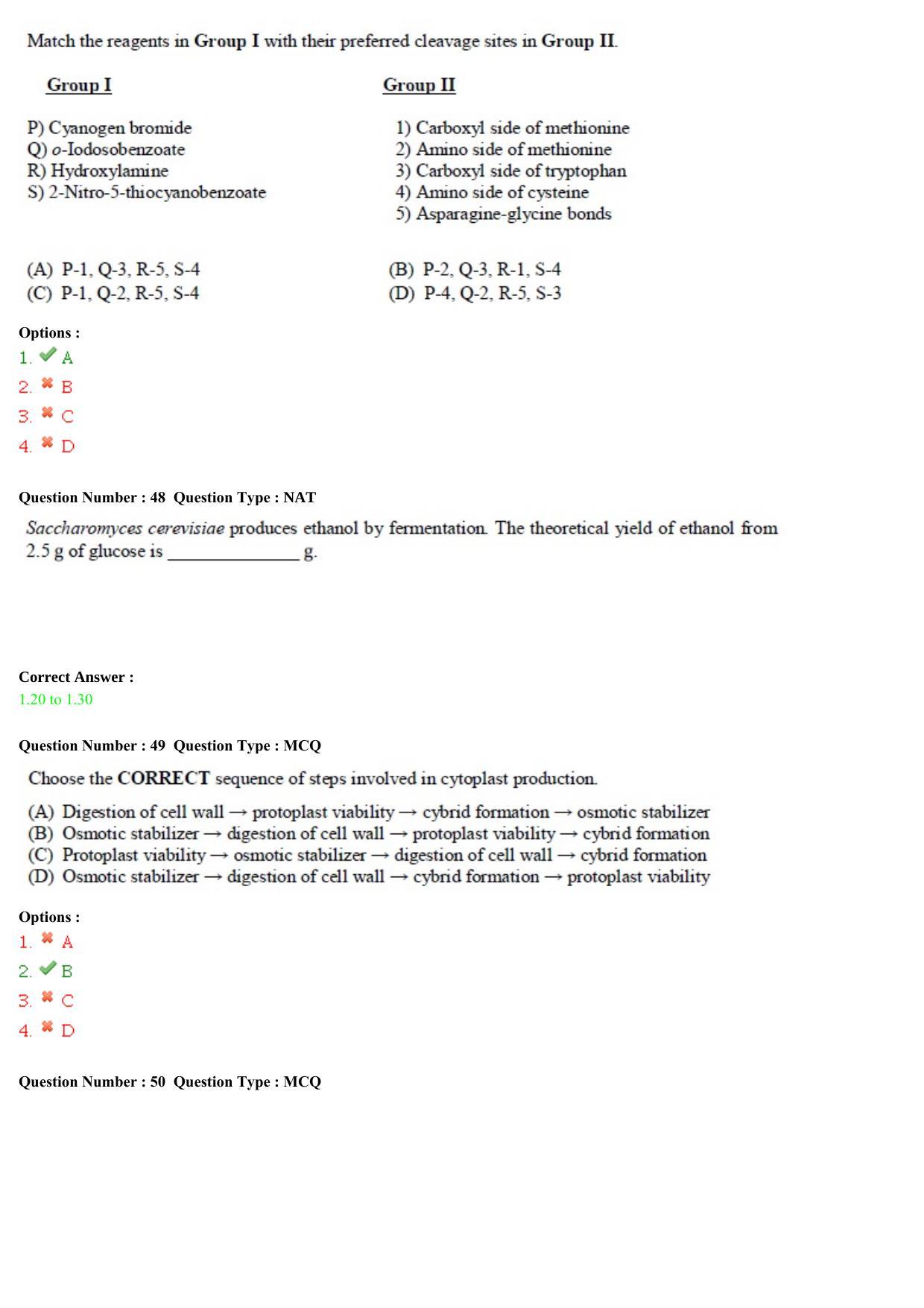 GATE 2015 Biotechnology (BT) Question Paper with Answer Key - Page 15