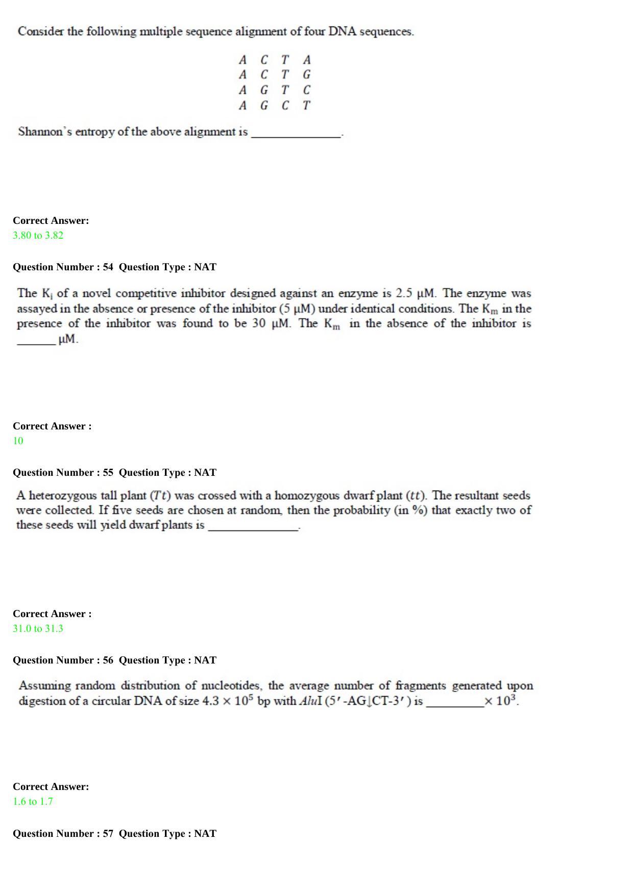 GATE 2015 Biotechnology (BT) Question Paper with Answer Key - Page 17