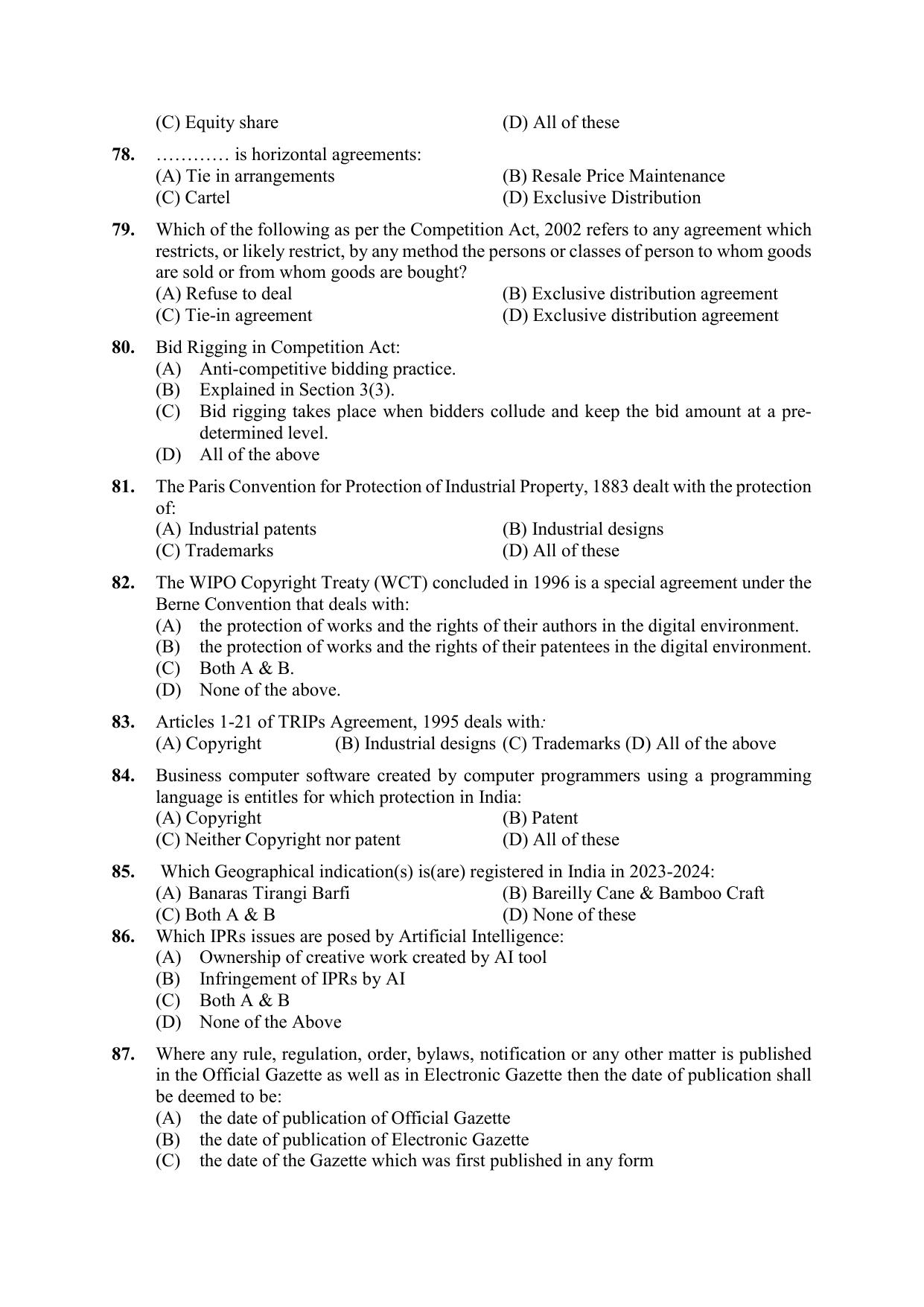 PU CET PG Question Paper 2024 - Page 23