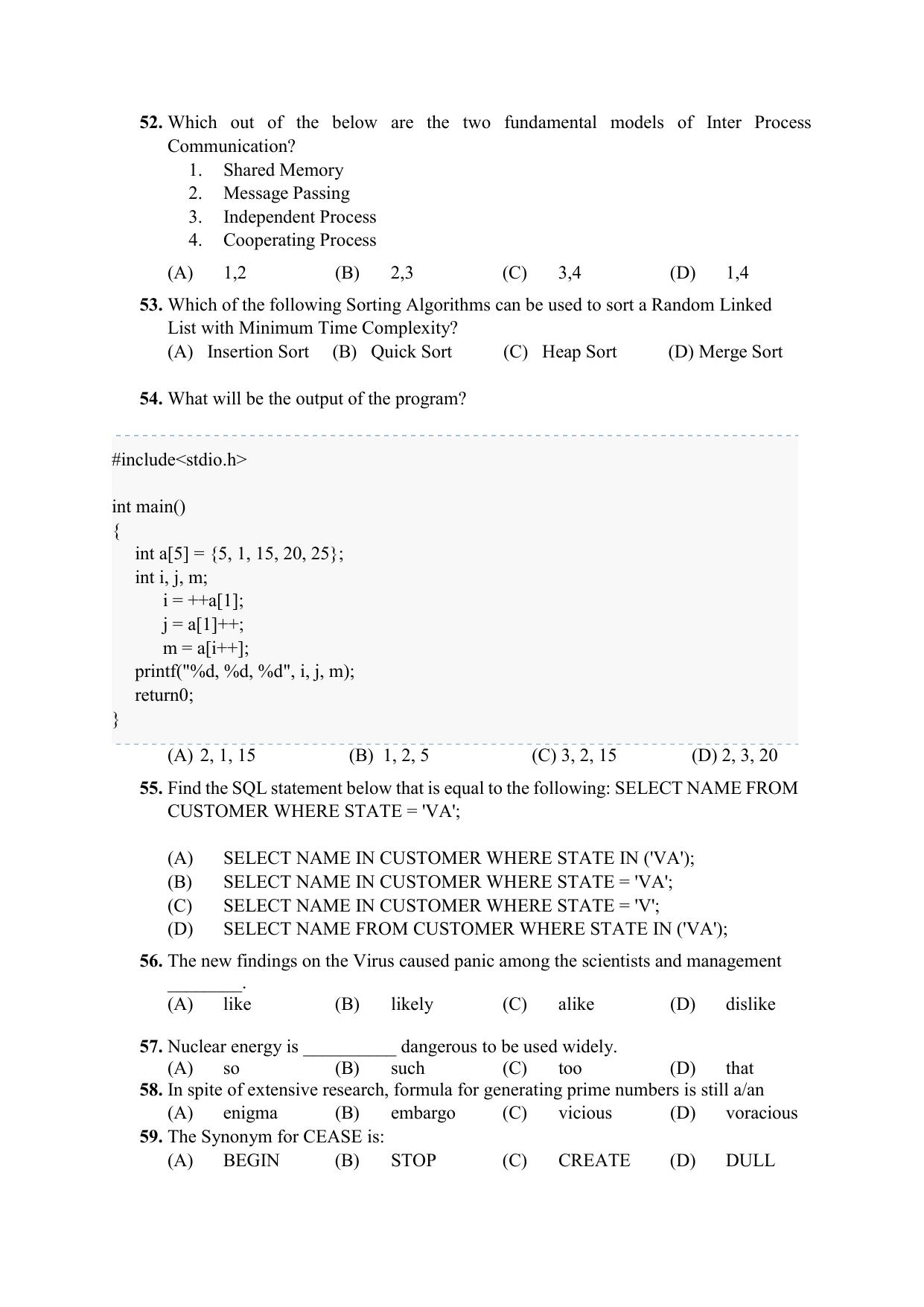 PU CET PG Question Paper 2024 - Page 30