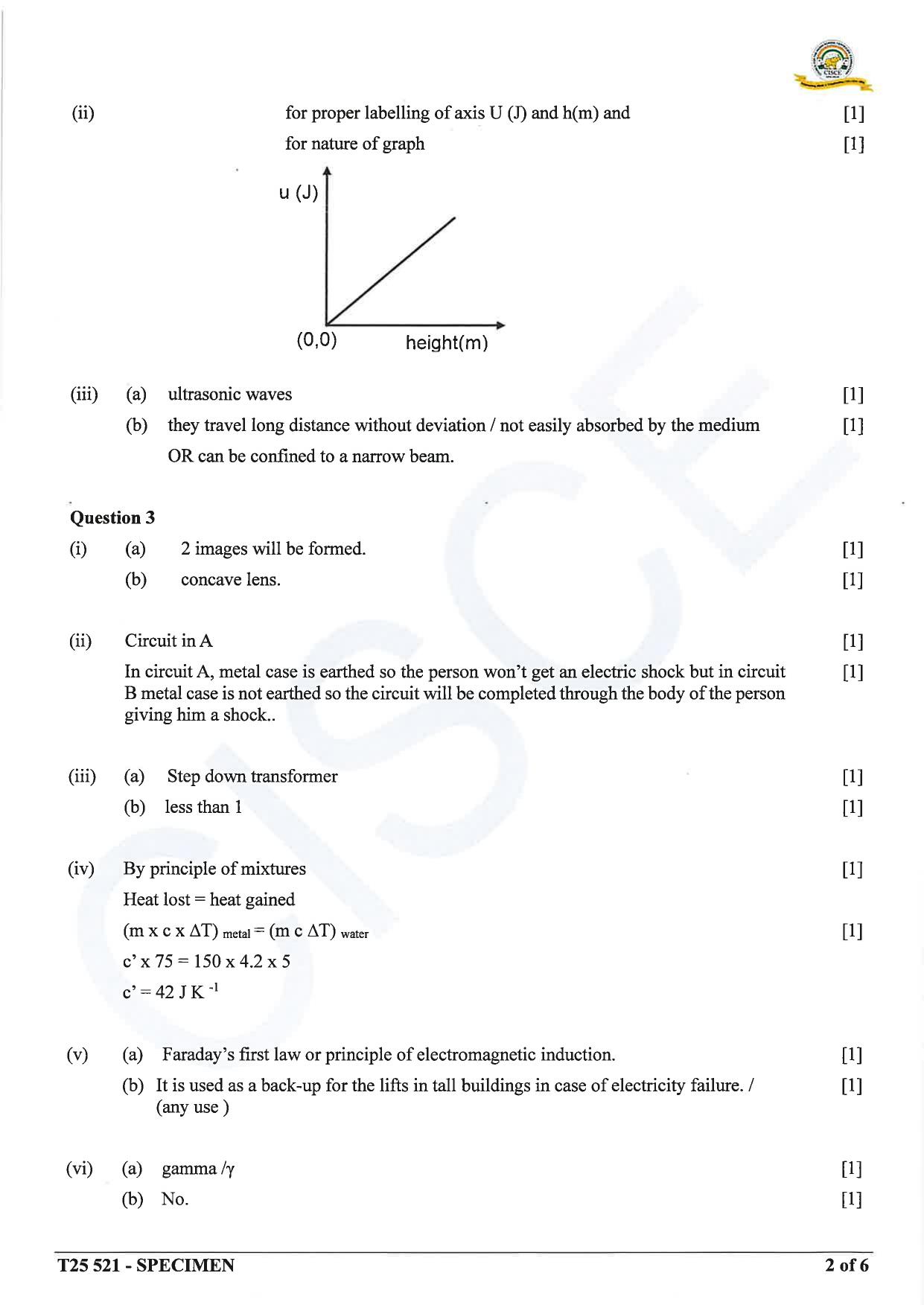 ICSE Class 10 2025 Physics (Science Paper 1) (QP & MS) Specimen Paper - Page 17
