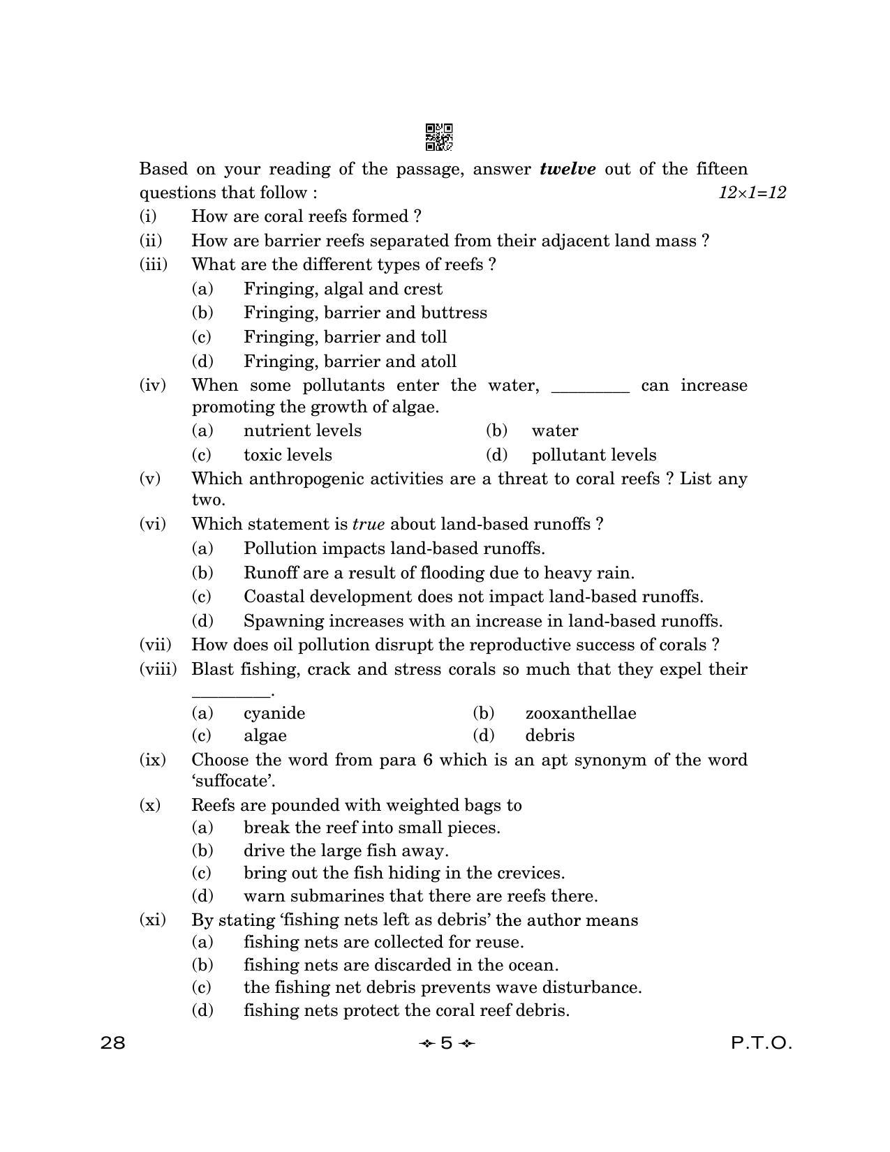 CBSE Class 12 28_English Elective 2023 Question Paper - Page 5