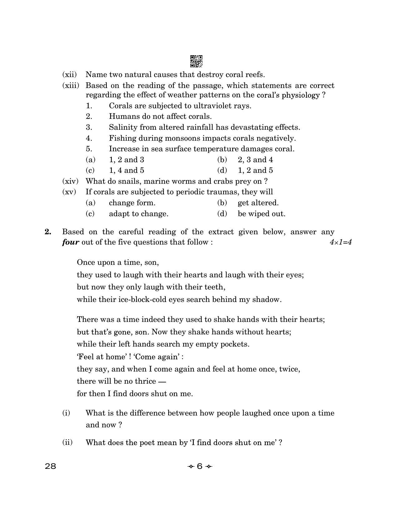 CBSE Class 12 28_English Elective 2023 Question Paper - Page 6