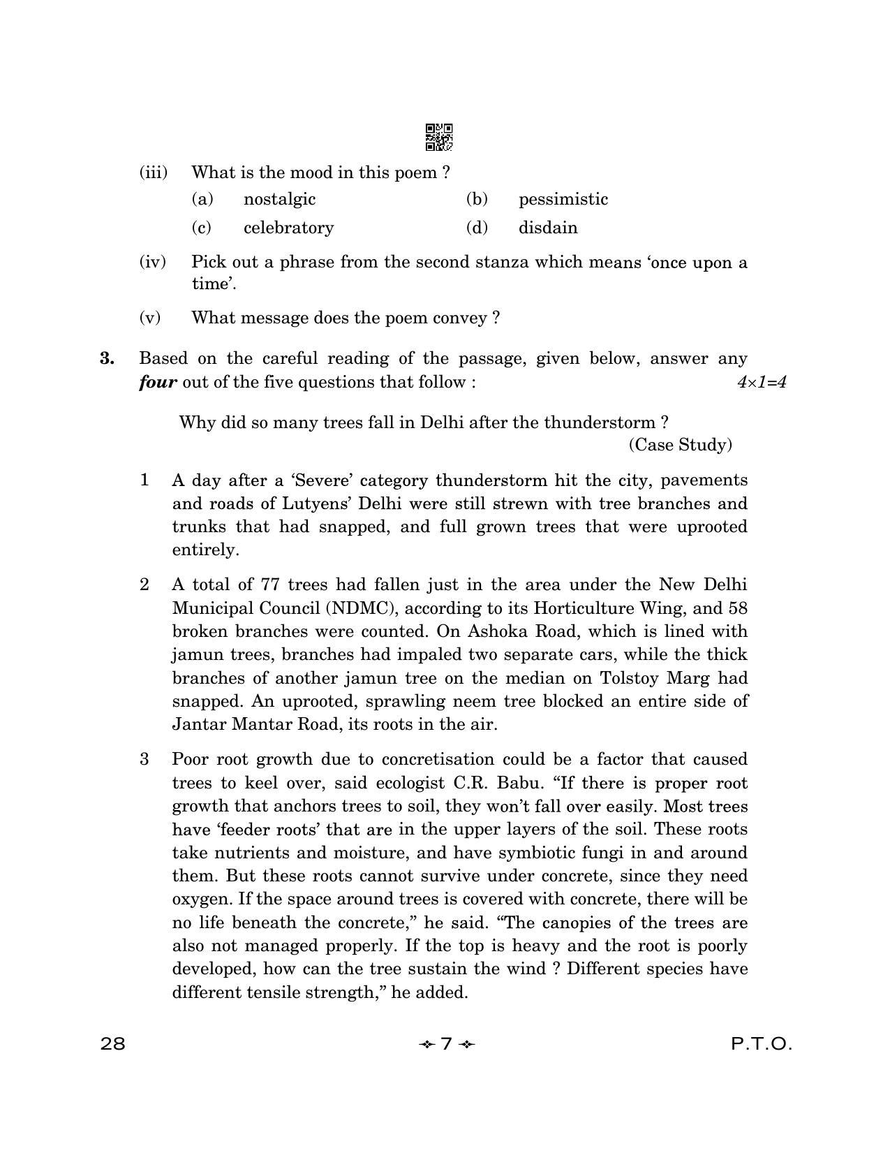 CBSE Class 12 28_English Elective 2023 Question Paper - Page 7