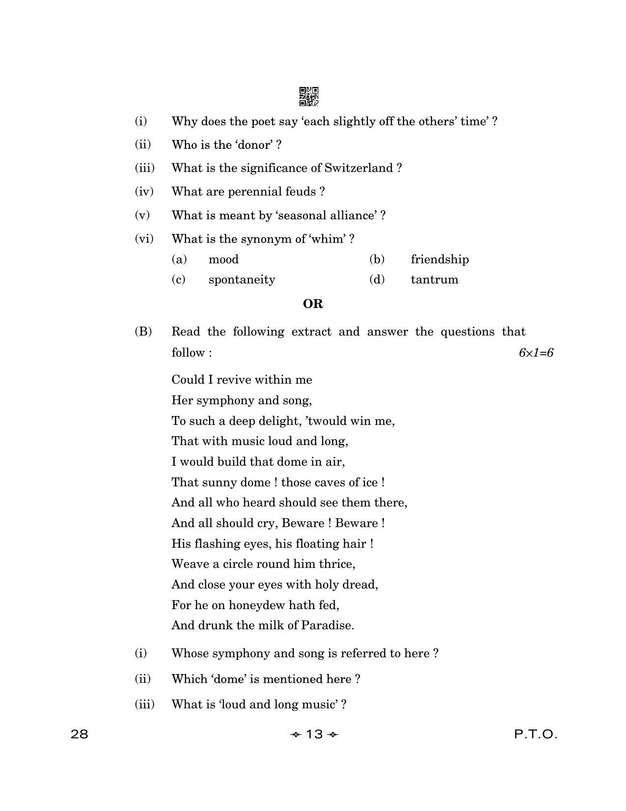 CBSE Class 12 28_English Elective 2023 Question Paper - Page 13