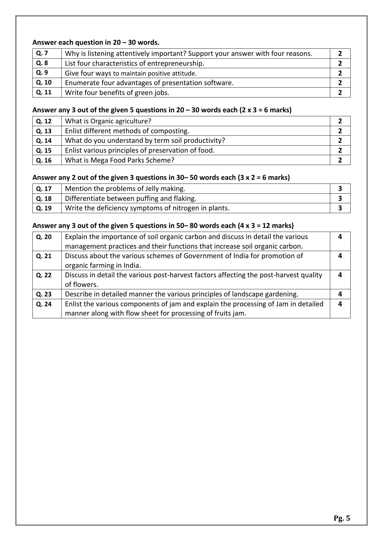 CBSE Class 12 (Skill Education) Agriculture 2024 Sample Paper - Page 5