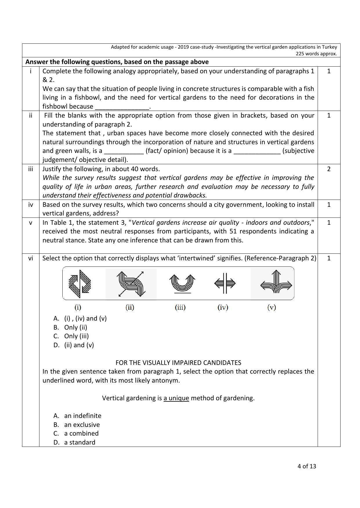 CBSE Class 10 English (Language & Literature) Sample Paper 2024 - Page 4