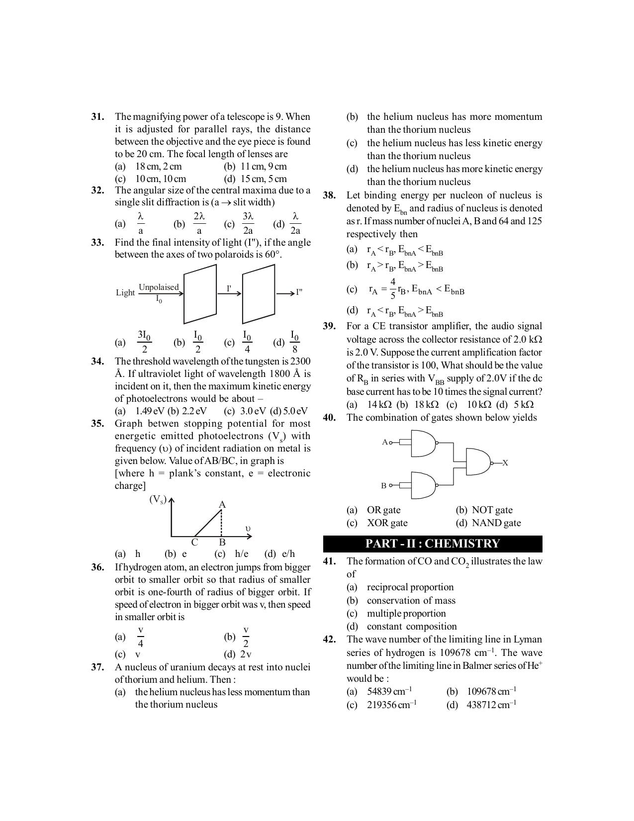 BITSAT 2014 Question Paper - Page 4