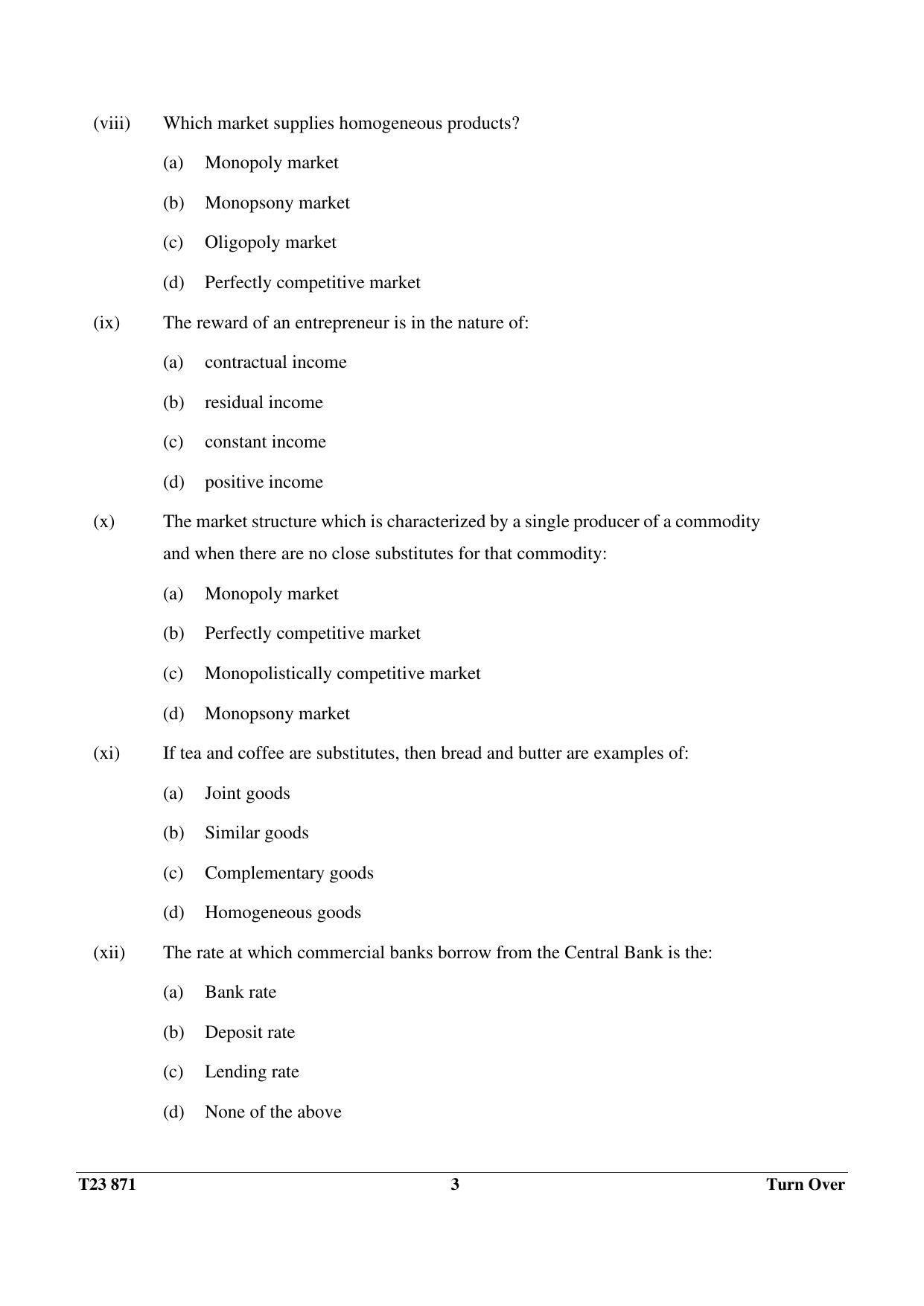 ICSE Class 10 ECONOMIC APPLICATIONS 2023 Question Paper - Page 3