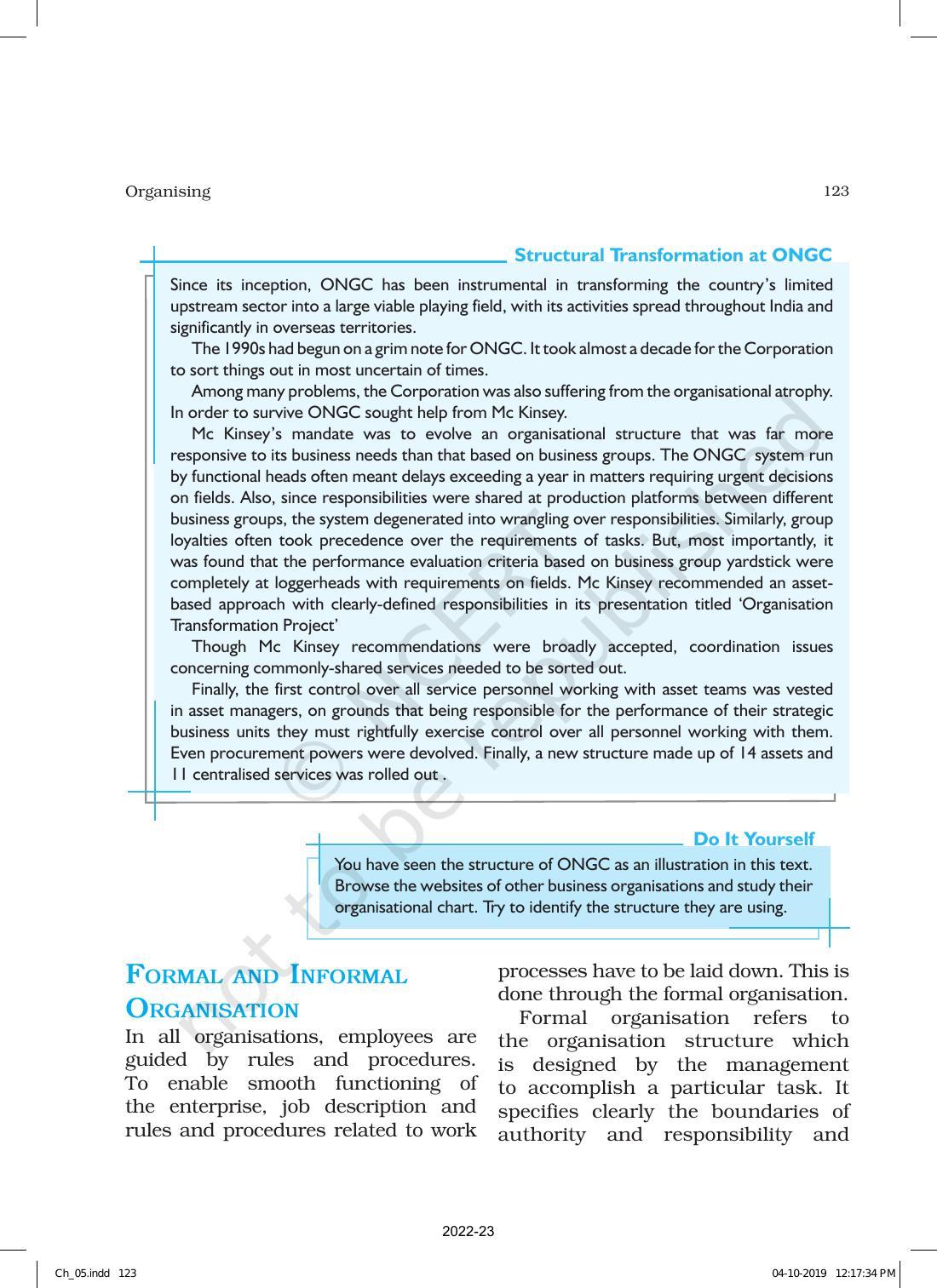 NCERT Book for Class 12 Business Studies Chapter 5 Organising - Page 13