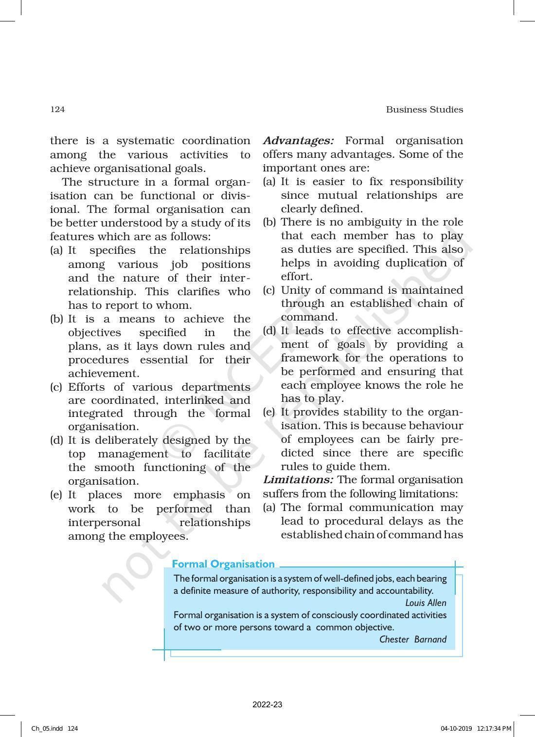 NCERT Book for Class 12 Business Studies Chapter 5 Organising - Page 14