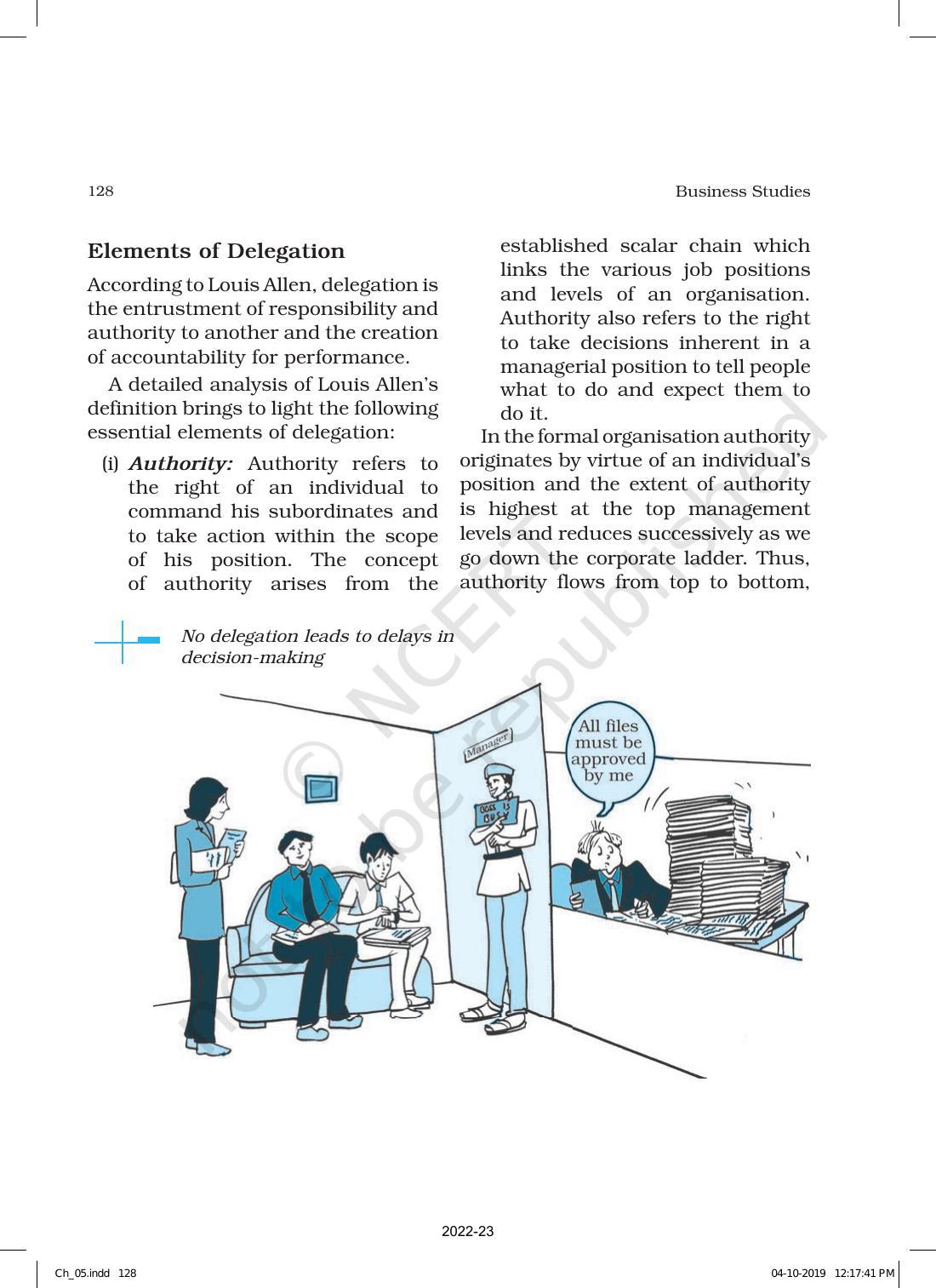 NCERT Book for Class 12 Business Studies Chapter 5 Organising - Page 18