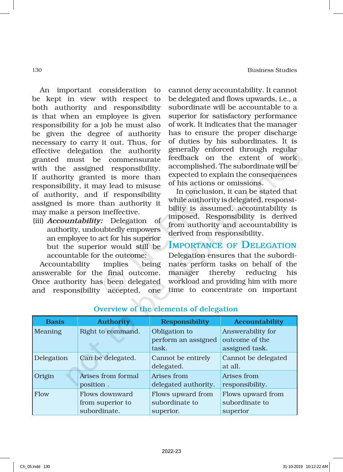 NCERT Book for Class 12 Business Studies Chapter 5 Organising - Page 20