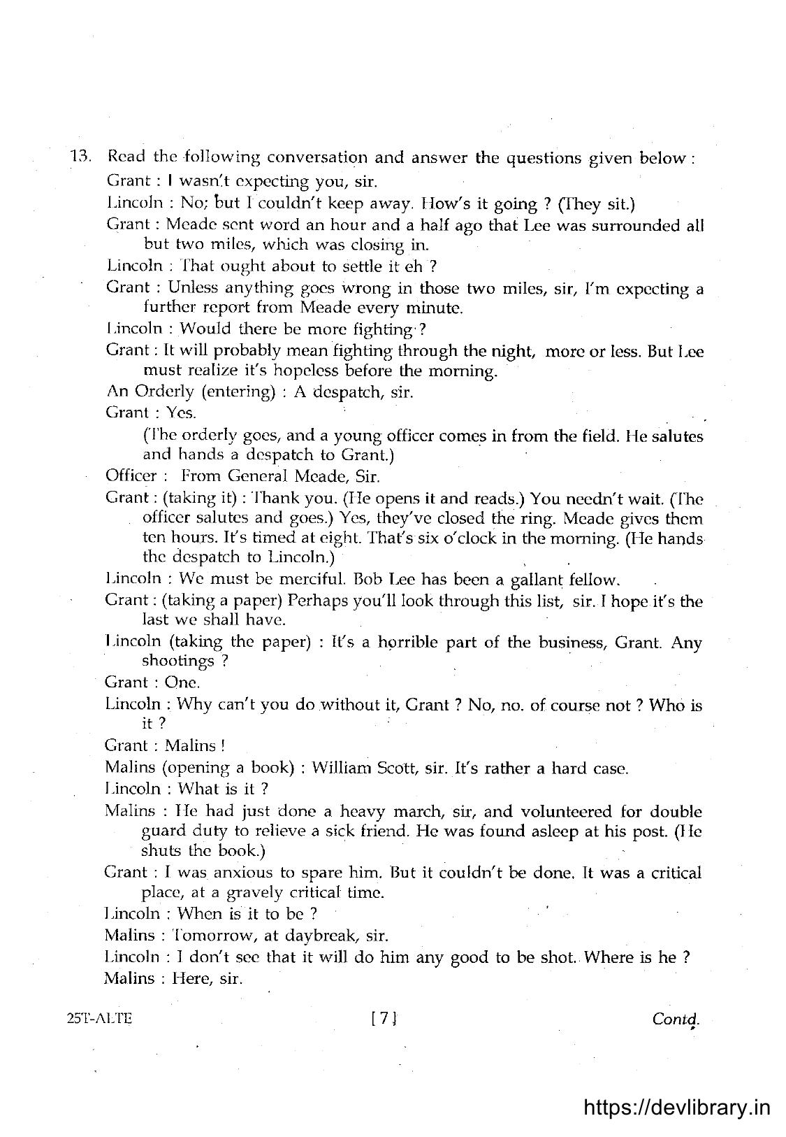 Assam HS 2nd Year Alternative English 2015 Question Paper - Page 7