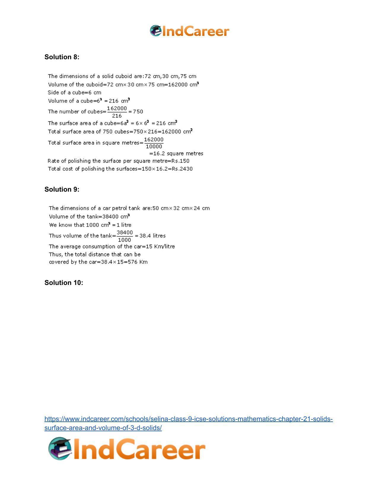 Selina Class 9 ICSE Solutions Mathematics : Chapter 22- Trigonometrical Ratios - Page 27