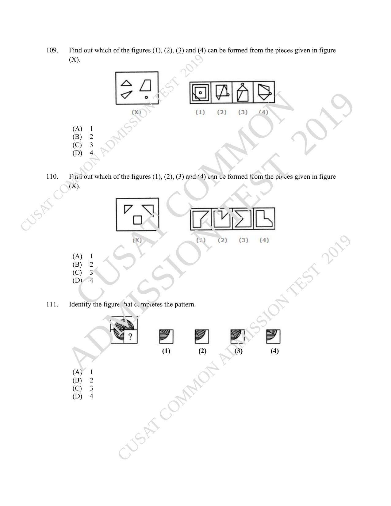 CUSAT CAT 2019 MCA Let Question Paper With Answer Key - Page 28