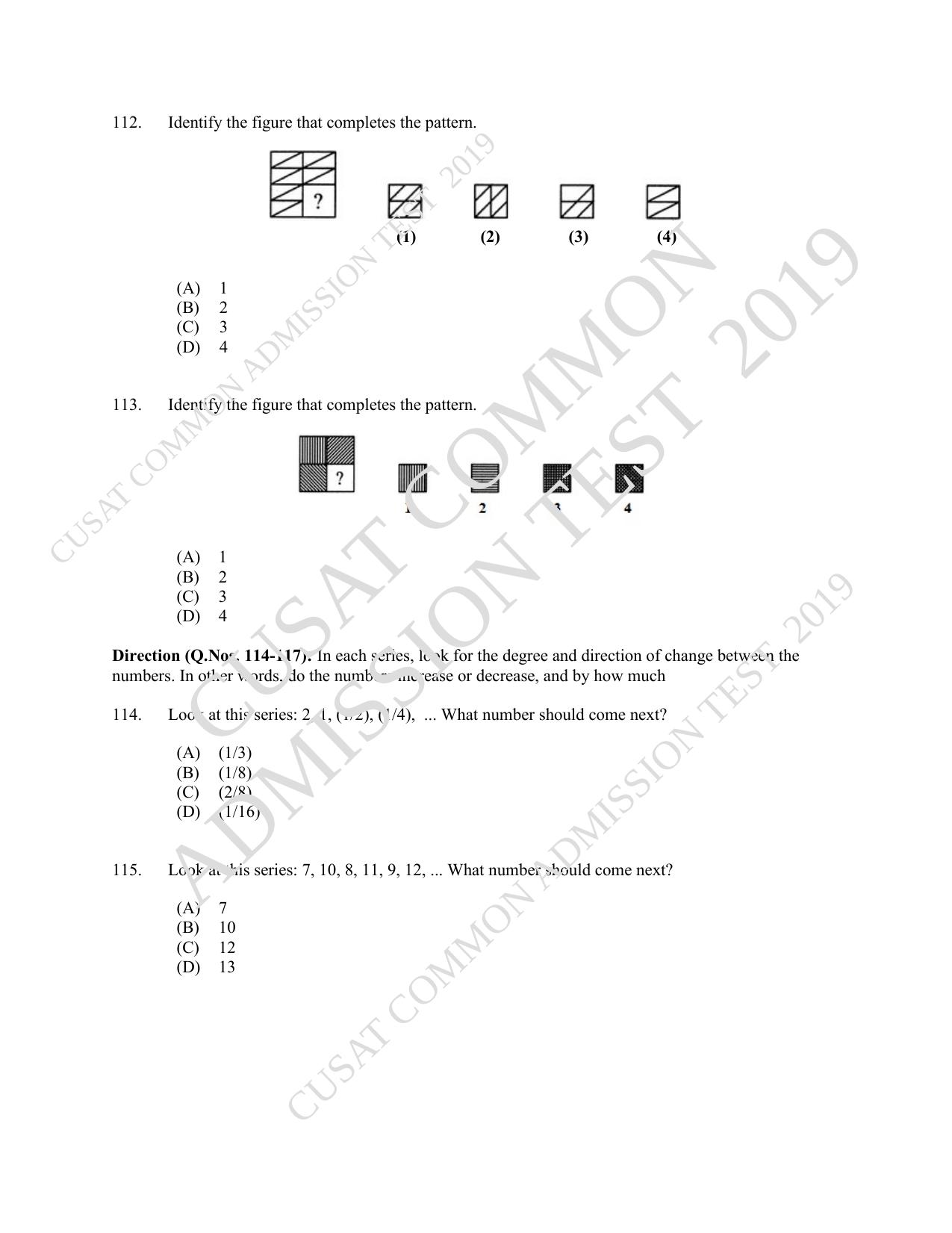 CUSAT CAT 2019 MCA Let Question Paper With Answer Key - Page 29