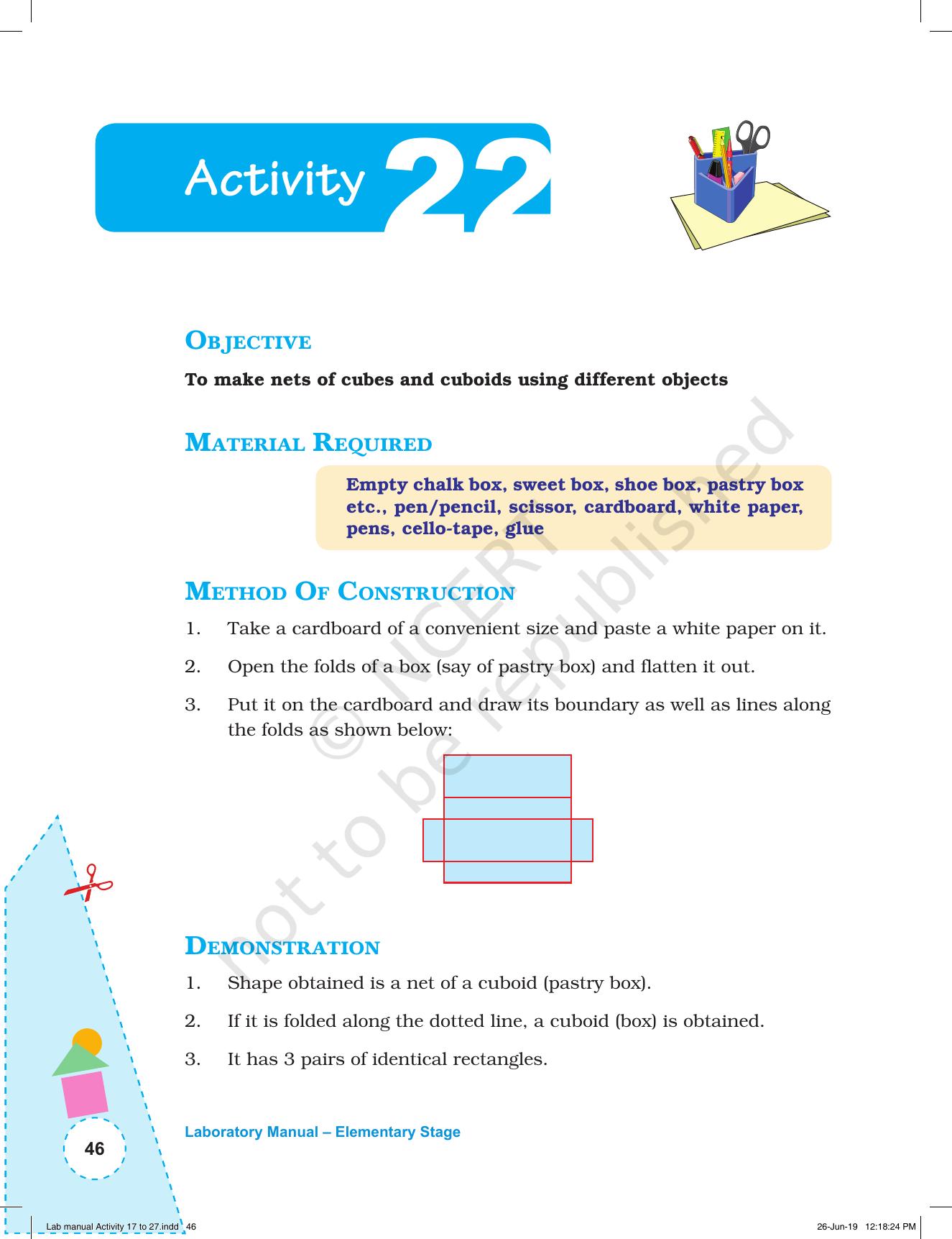 NCERT Laboratory Manuals for Class I to V: Mathematics - Activities for I to V (17- 27) and Projects - Page 12
