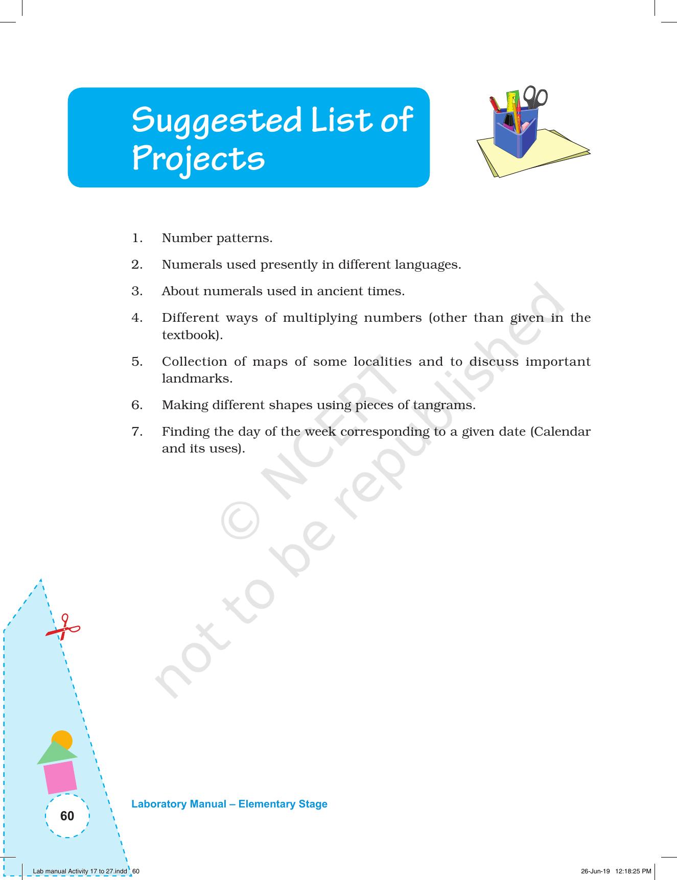 NCERT Laboratory Manuals for Class I to V: Mathematics - Activities for I to V (17- 27) and Projects - Page 26