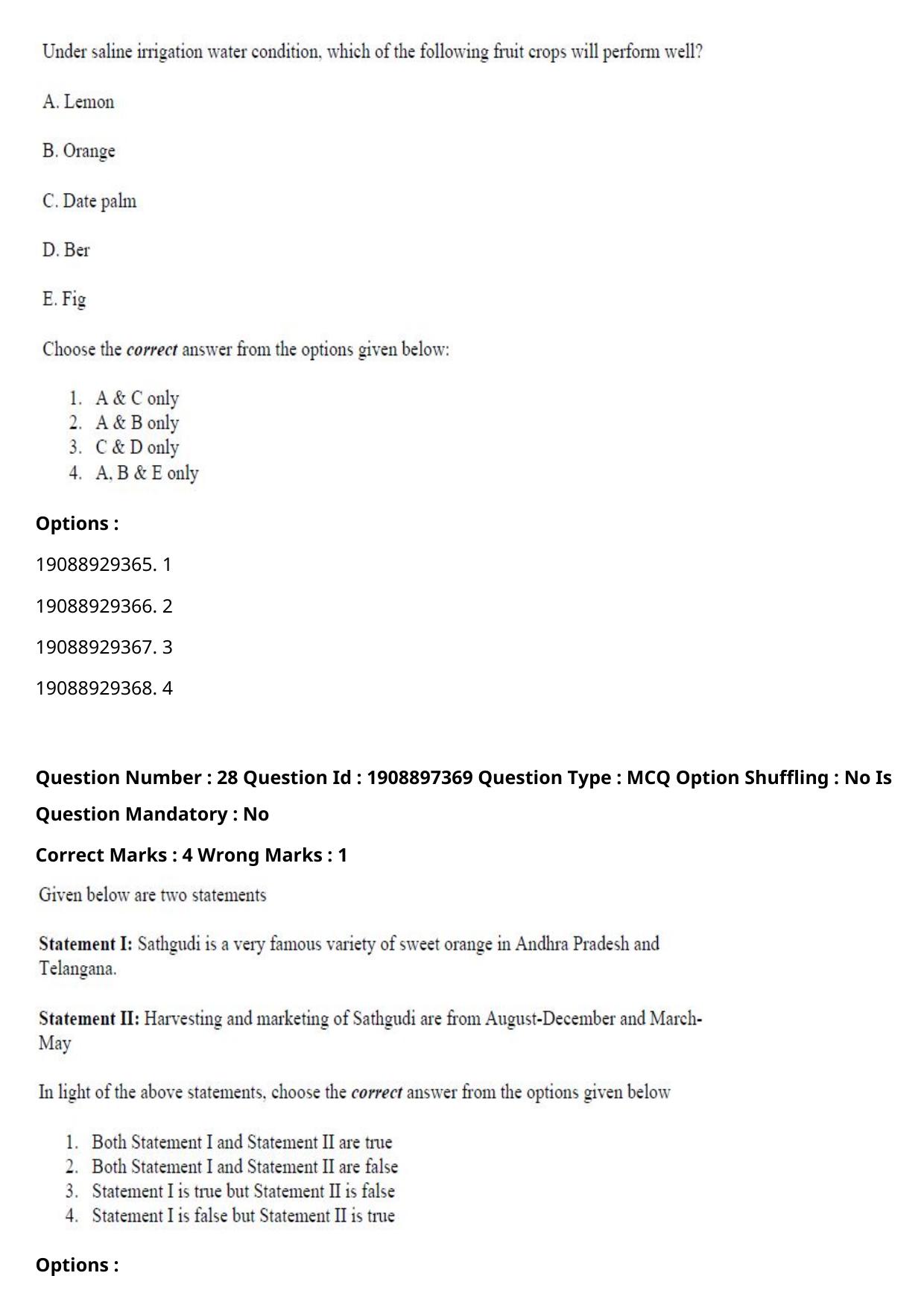 ICAR AIEEA PG 2021 HORTICULTURE Question Paper - Page 15