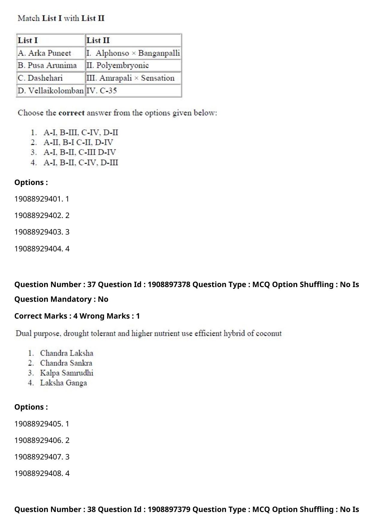ICAR AIEEA PG 2021 HORTICULTURE Question Paper - Page 21