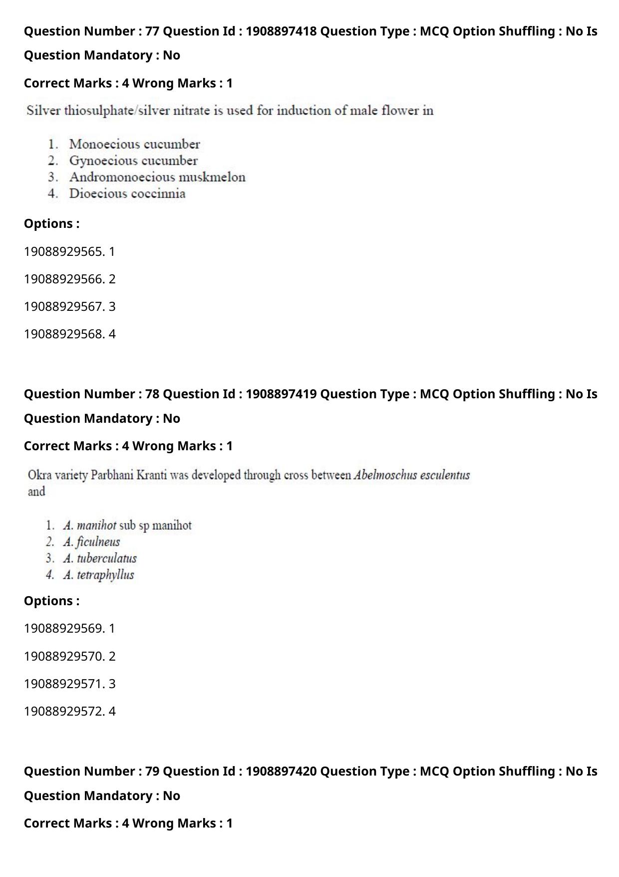 ICAR AIEEA PG 2021 HORTICULTURE Question Paper - Page 41