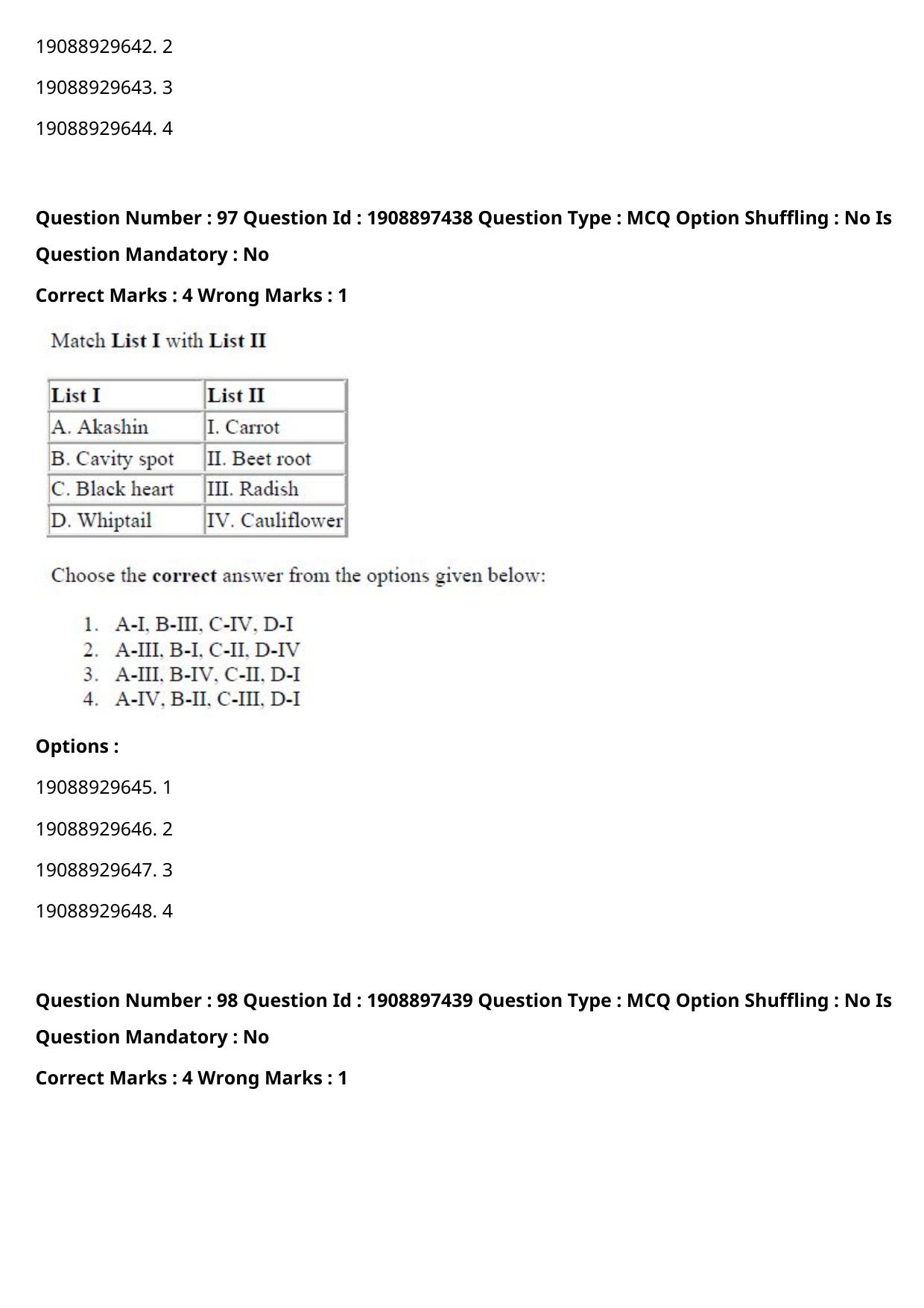 ICAR AIEEA PG 2021 HORTICULTURE Question Paper - Page 51