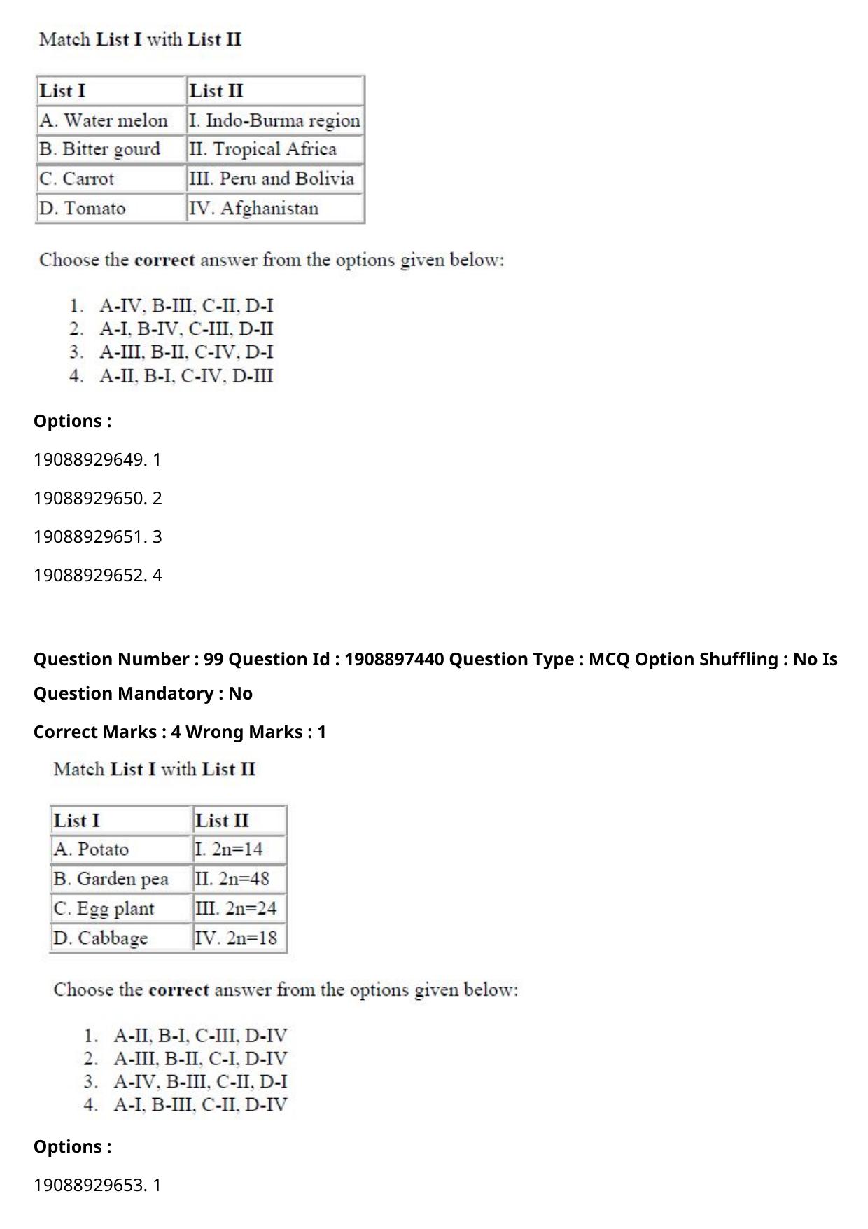 ICAR AIEEA PG 2021 HORTICULTURE Question Paper - Page 52