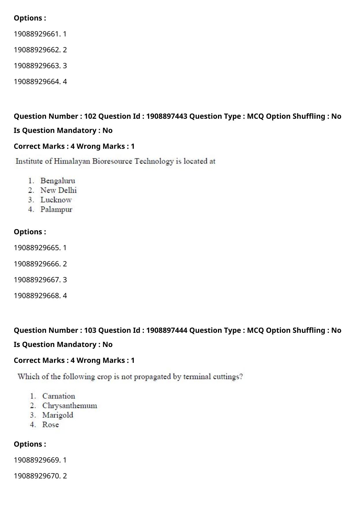ICAR AIEEA PG 2021 HORTICULTURE Question Paper - Page 54