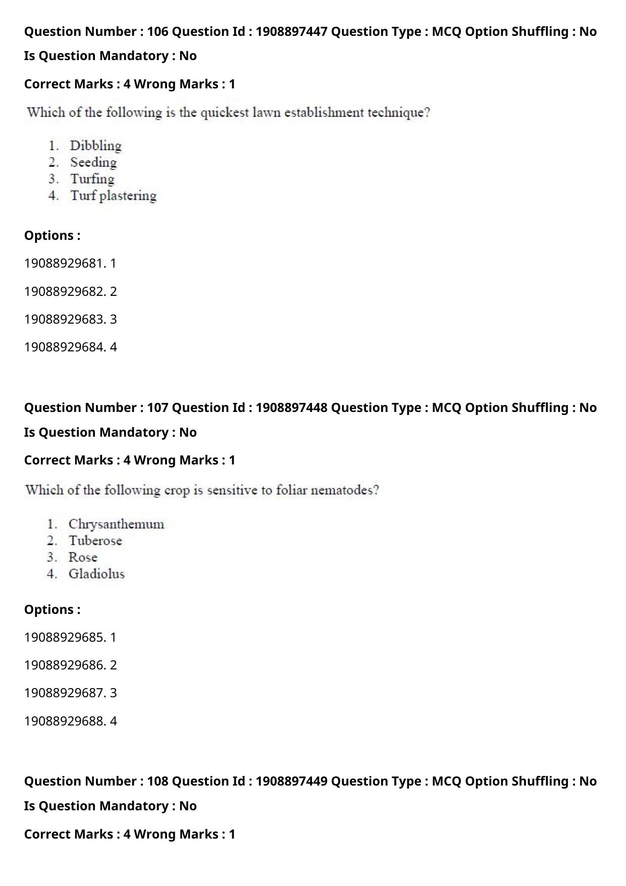 ICAR AIEEA PG 2021 HORTICULTURE Question Paper - Page 56