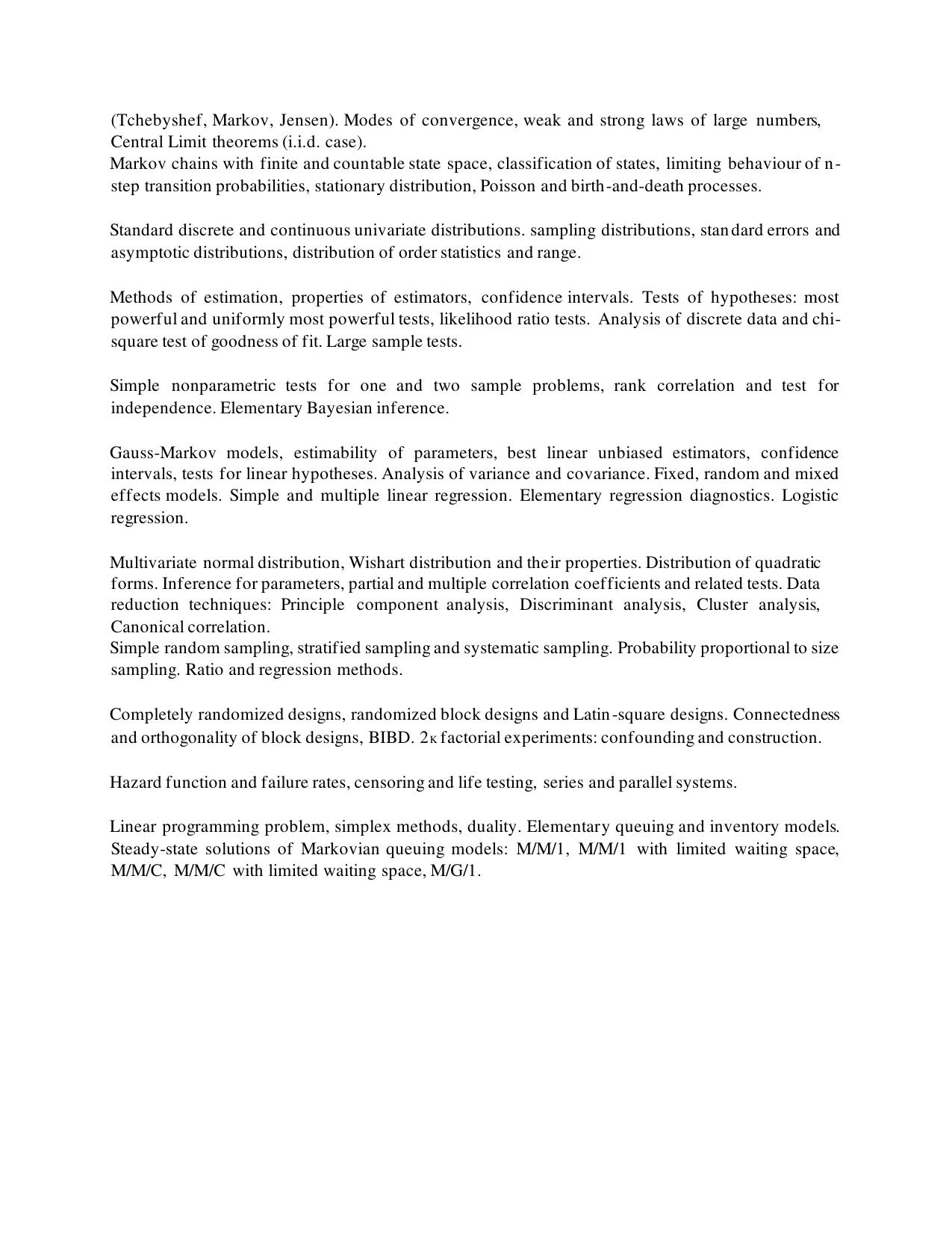 TNSET Syllabus - Mathematical Sciences - Page 4