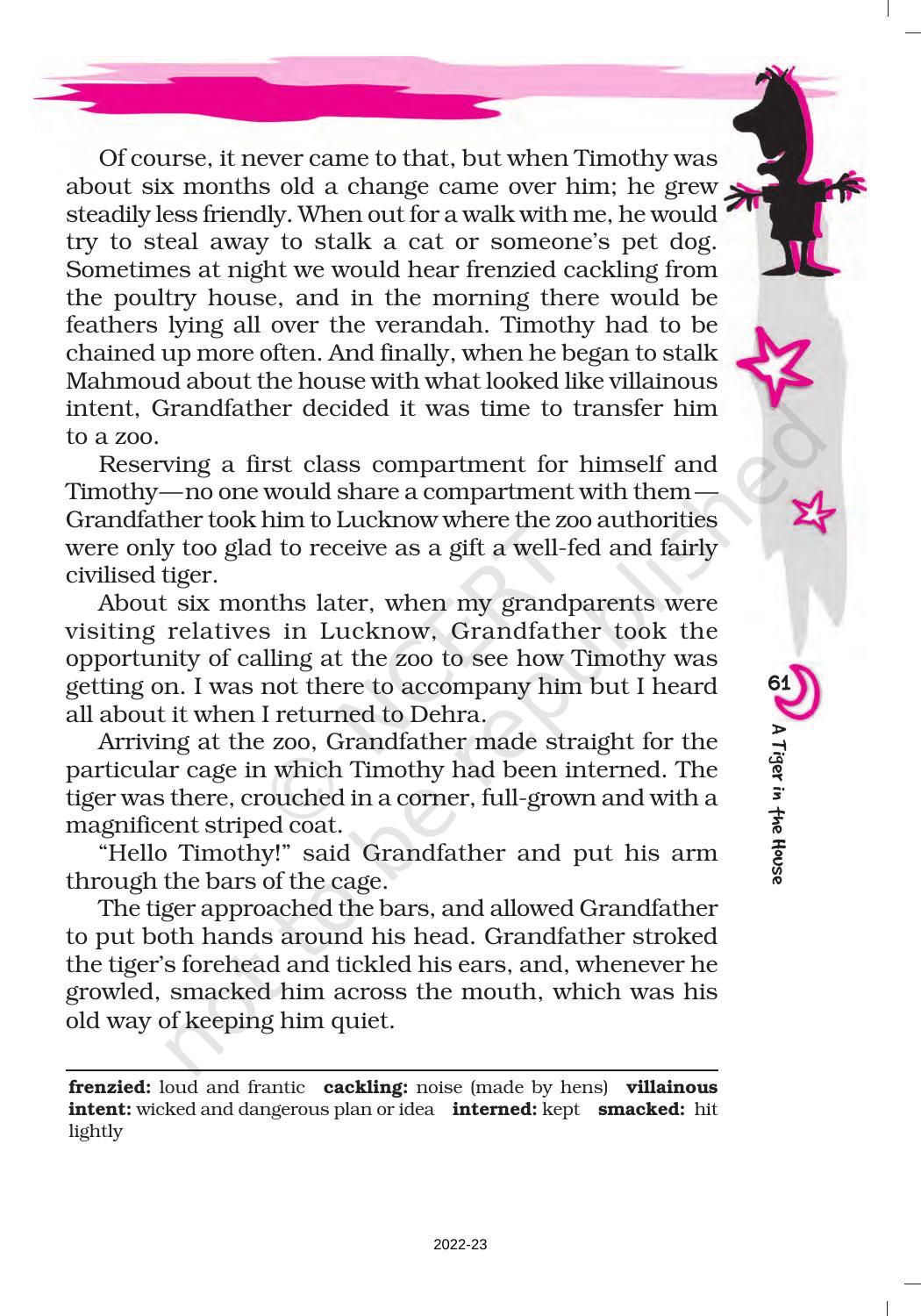 NCERT Book for Class 7 English (An Alien Hand): Chapter 9- A Tiger in the House - Page 4