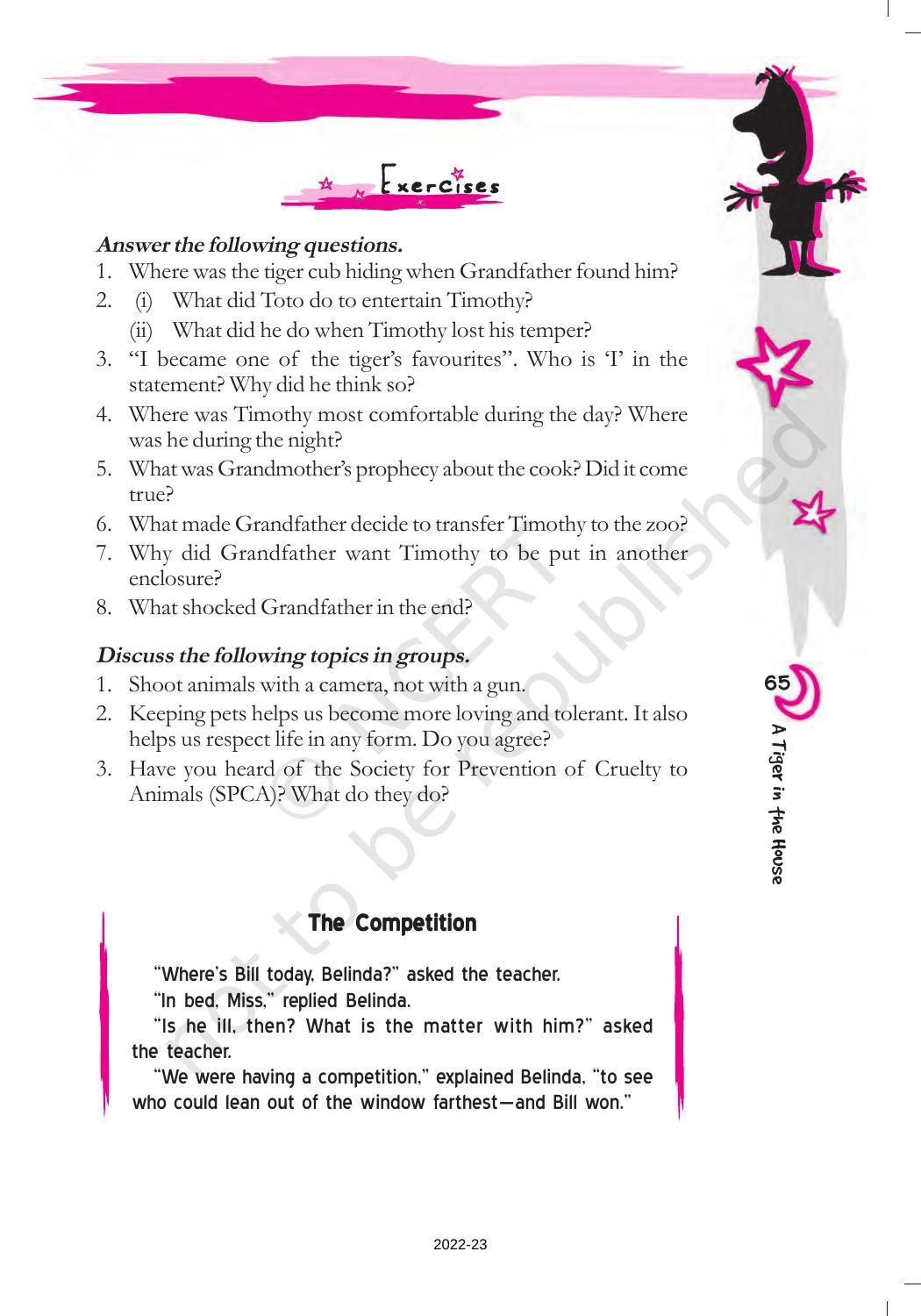 NCERT Book for Class 7 English (An Alien Hand): Chapter 9- A Tiger in the House - Page 8