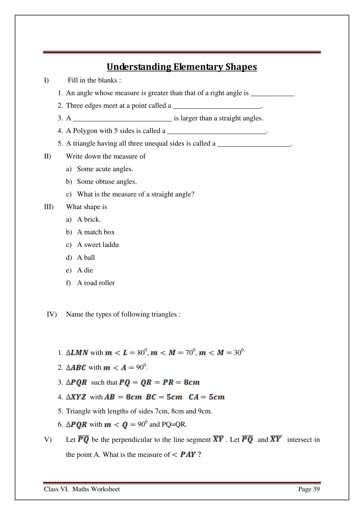 CBSE Worksheets for Class 6 Maths Assignment 3 - Page 7