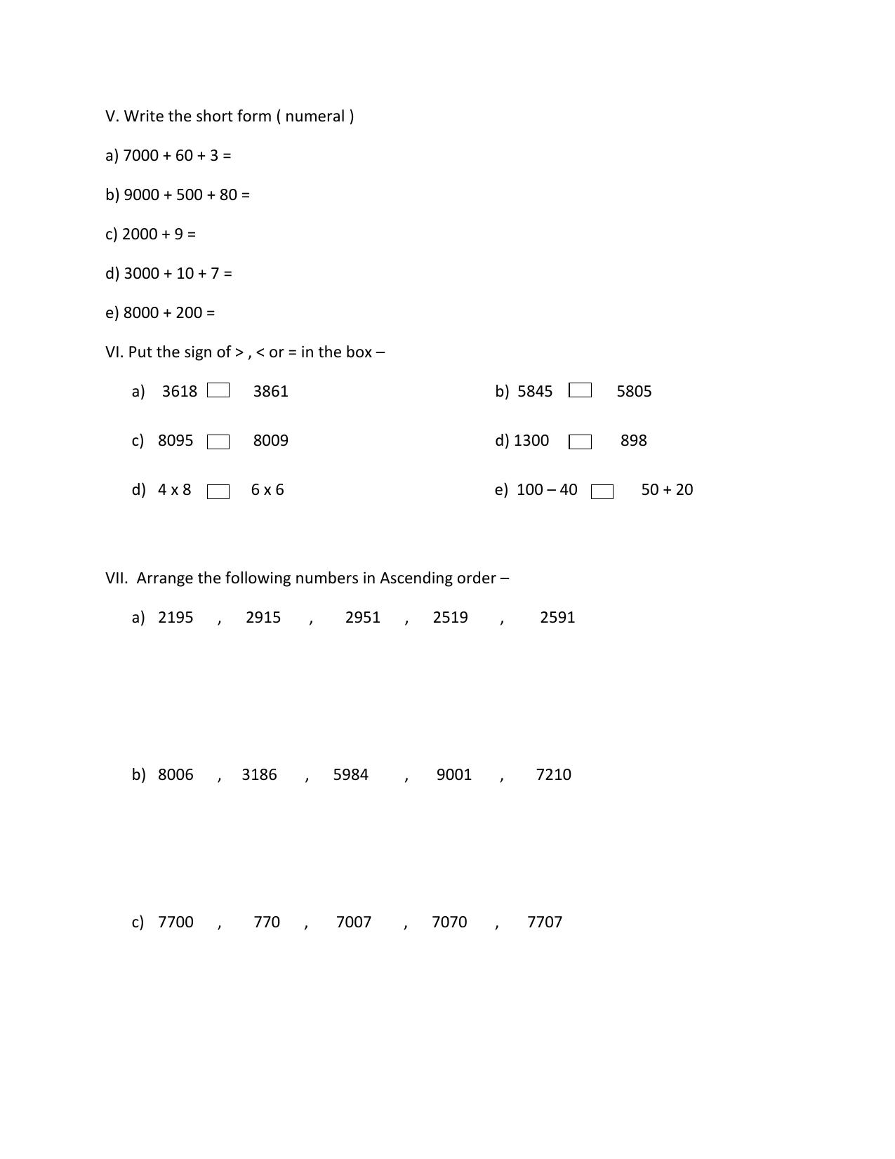 Worksheet for Class 3 All subjects Assignment 1 - Page 2