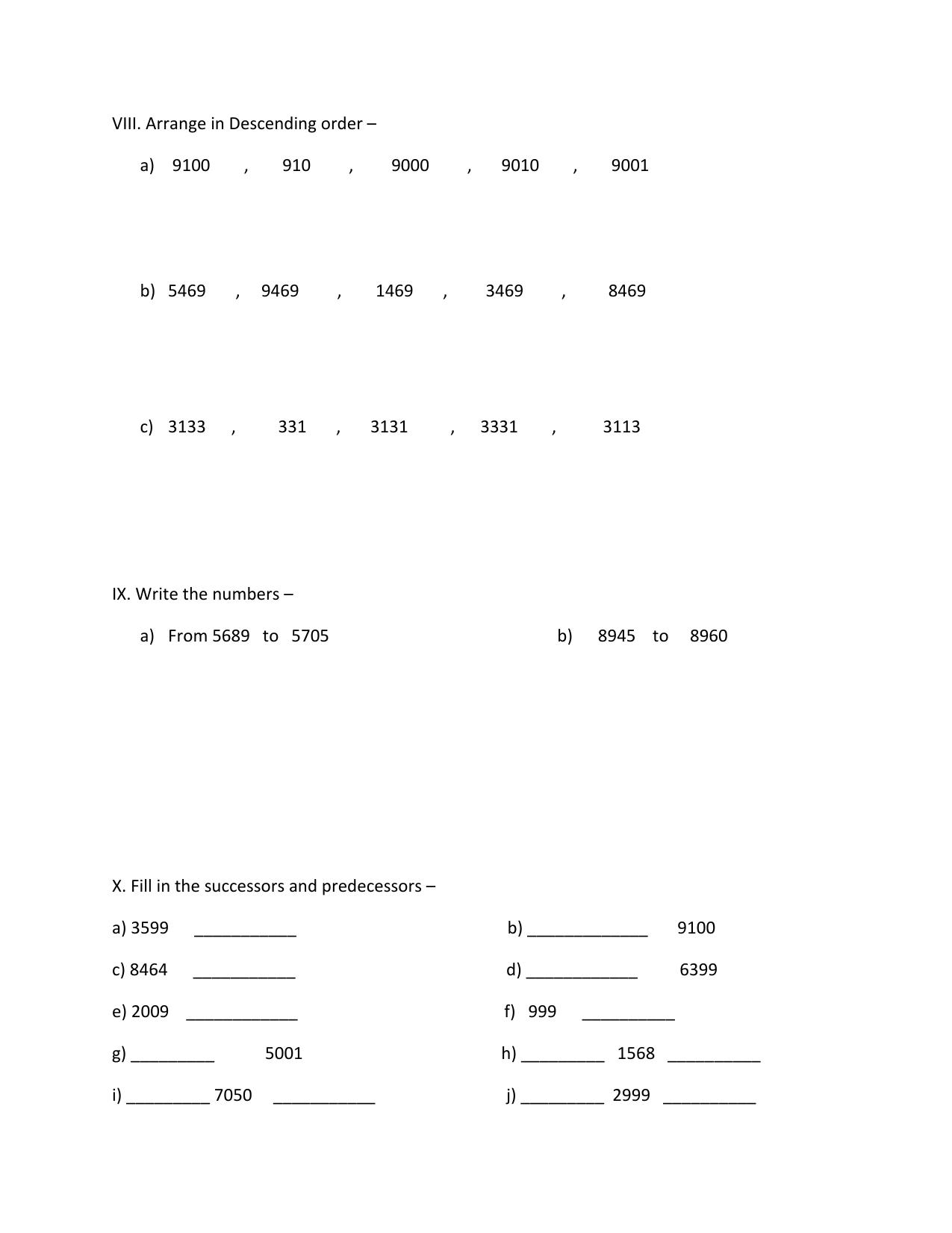 Worksheet for Class 3 All subjects Assignment 1 - Page 3