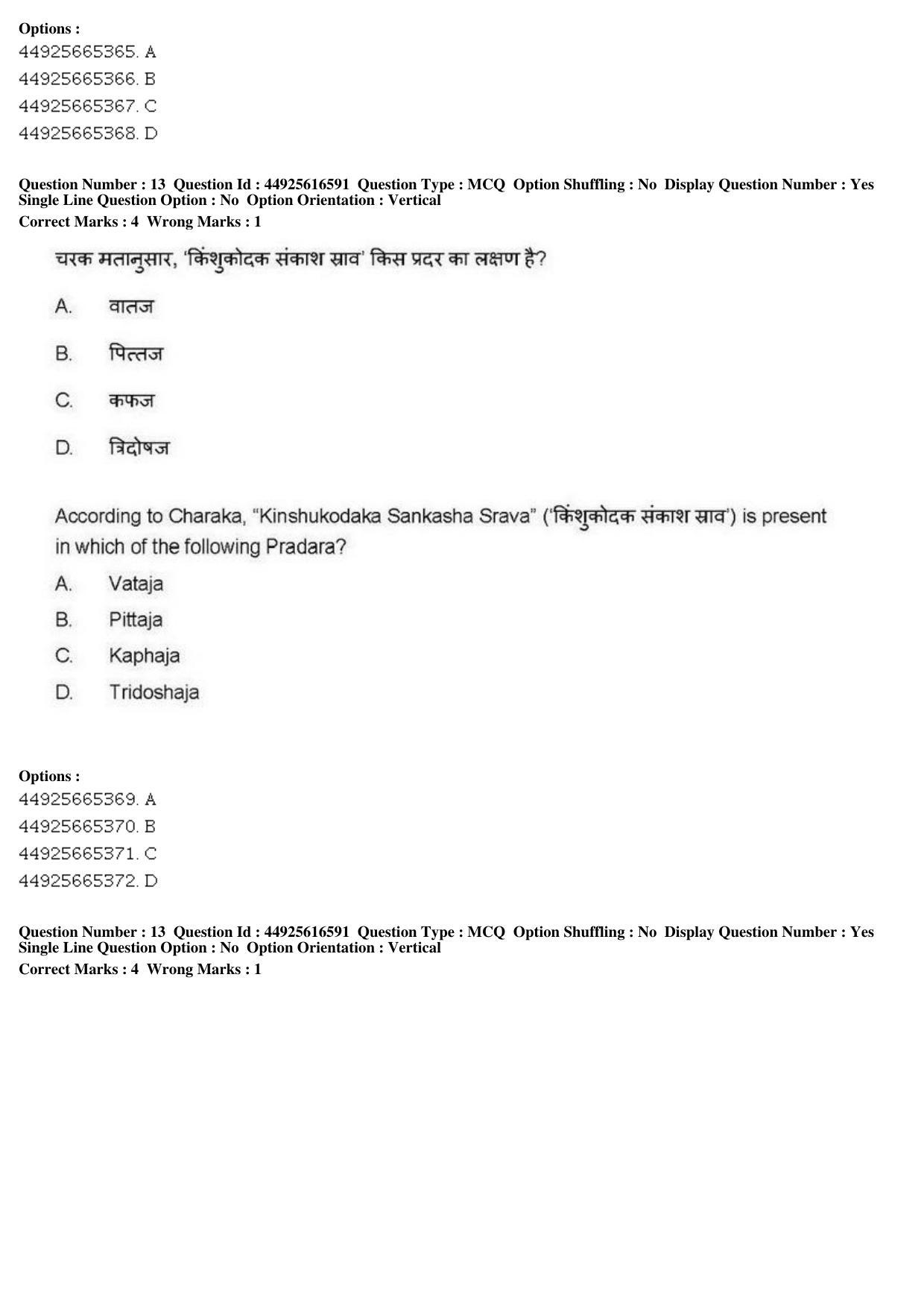 AIAPGET 2019 Ayurveda Question Paper - Page 21