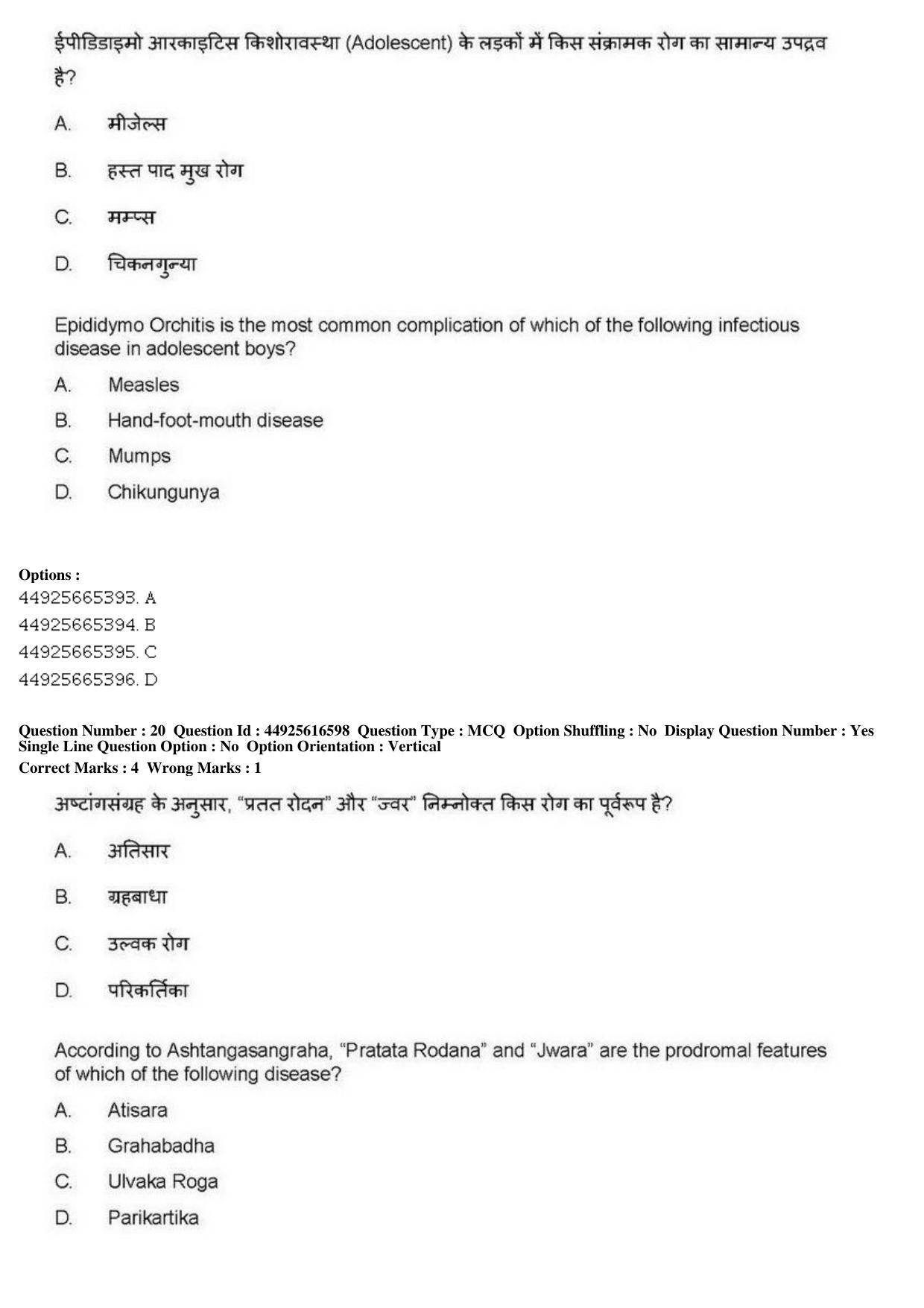 AIAPGET 2019 Ayurveda Question Paper - Page 32